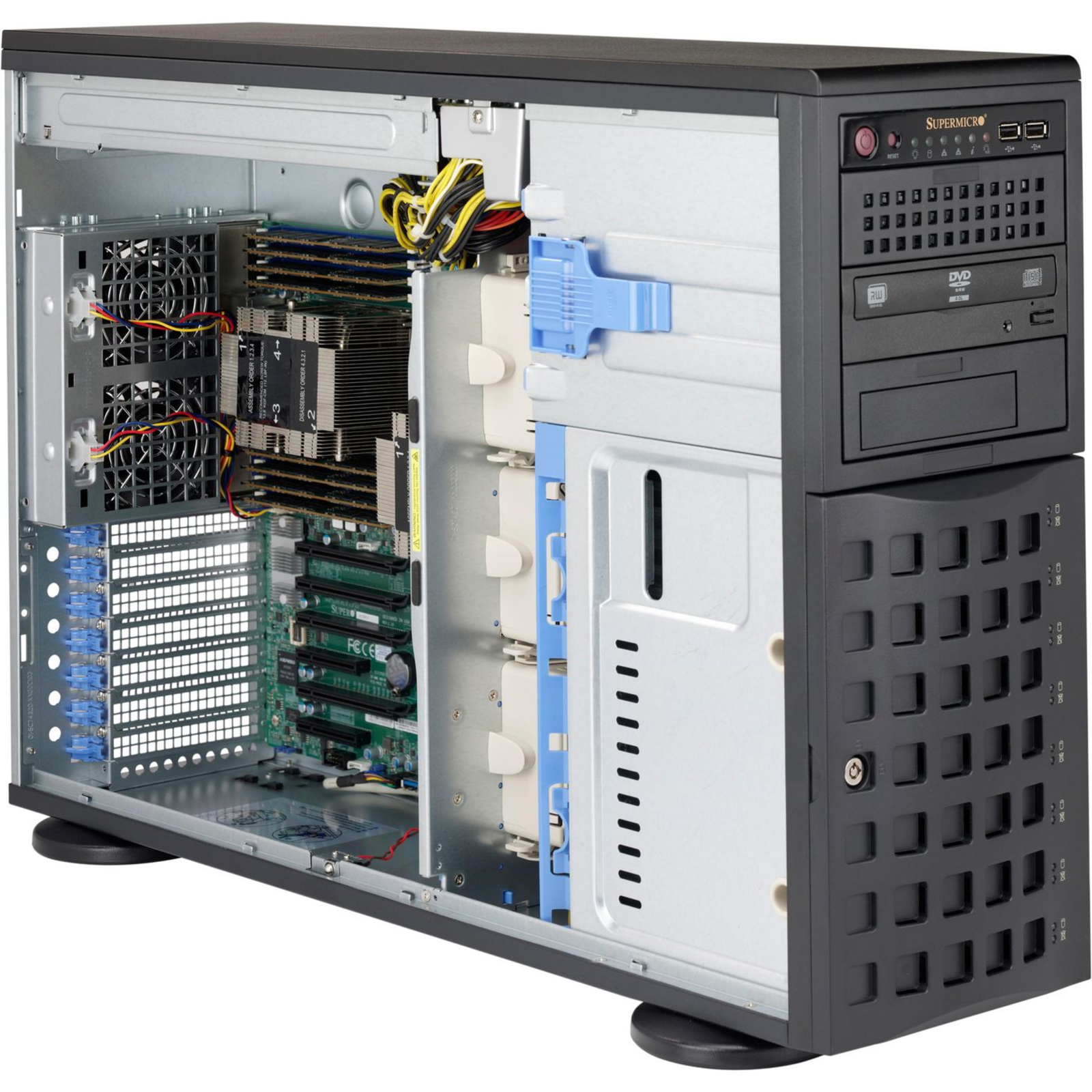 Supermicro CSE-745BAC-R1K23B-SQ Full Tower Server Black ATX EATX Micro ATX 4U HDD Network