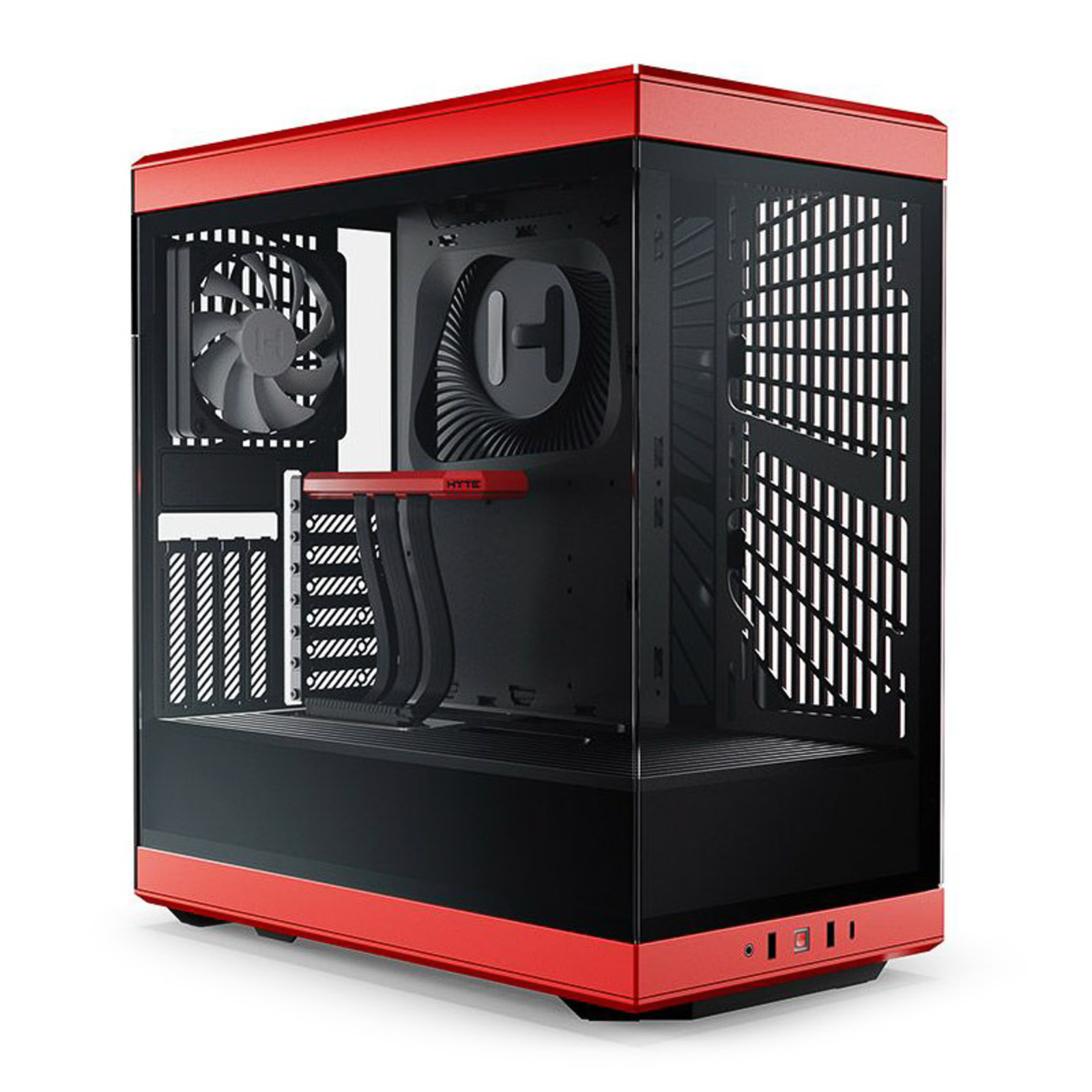 HYTE Y40 Red Black Tempered Glass