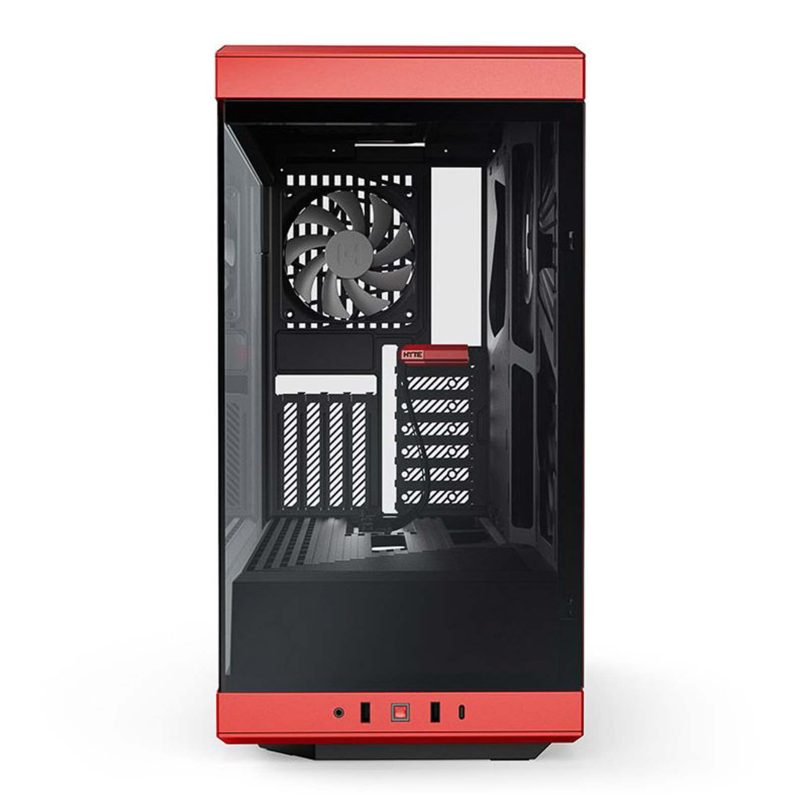 HYTE Y40 Red Black Tempered Glass