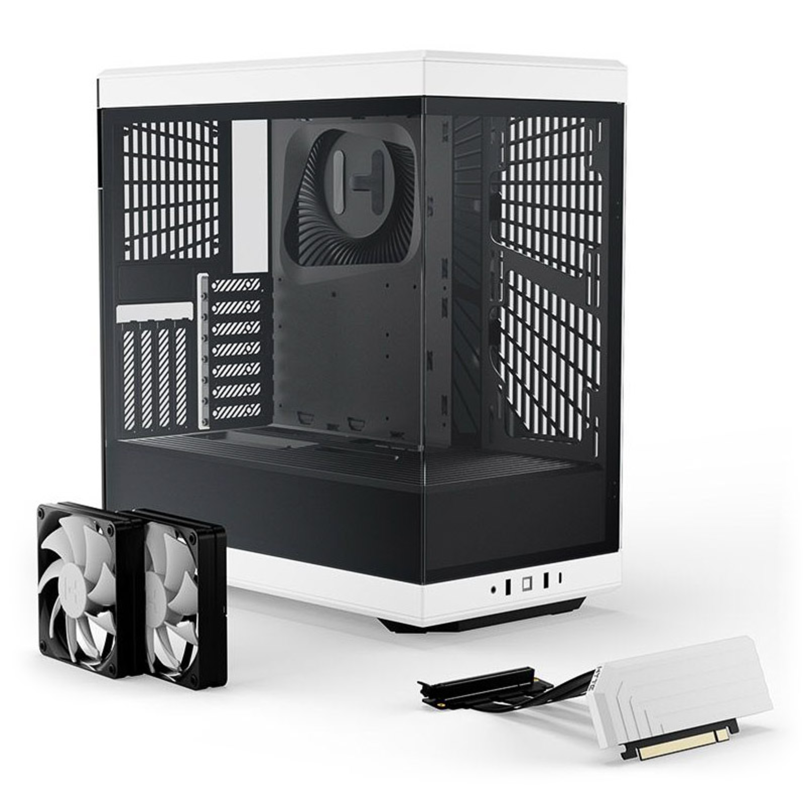 HYTE Y40 White Black Tempered Glass