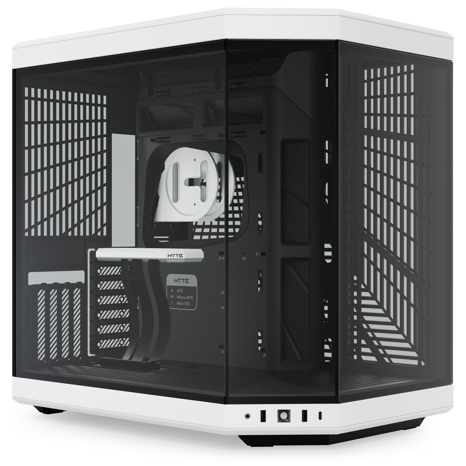HYTE Y70 Black/white Tempered Glass