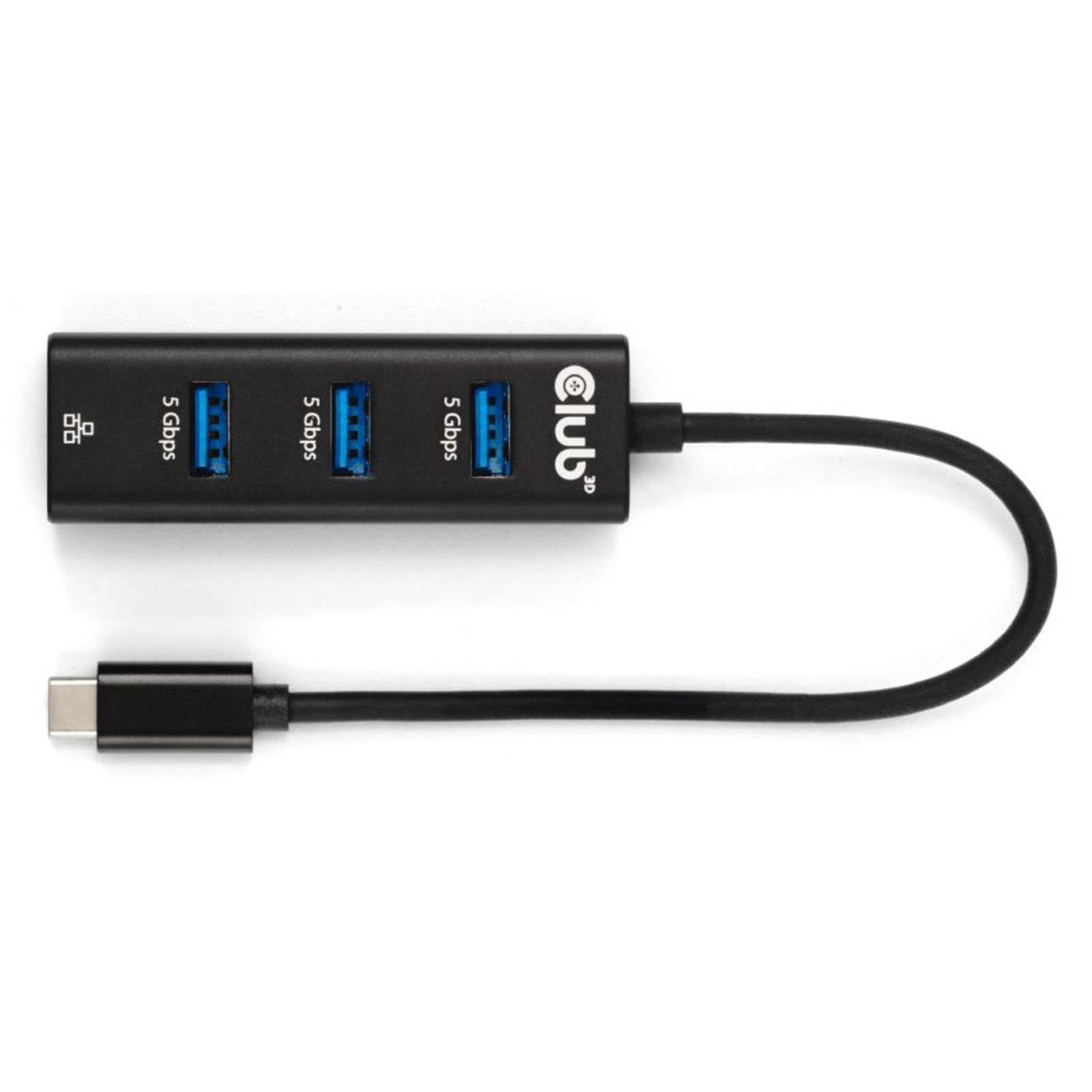 Club 3D Docking Station USB 3.2 Gen1 Type-C 3-port Hub with Gigabit Ethernet