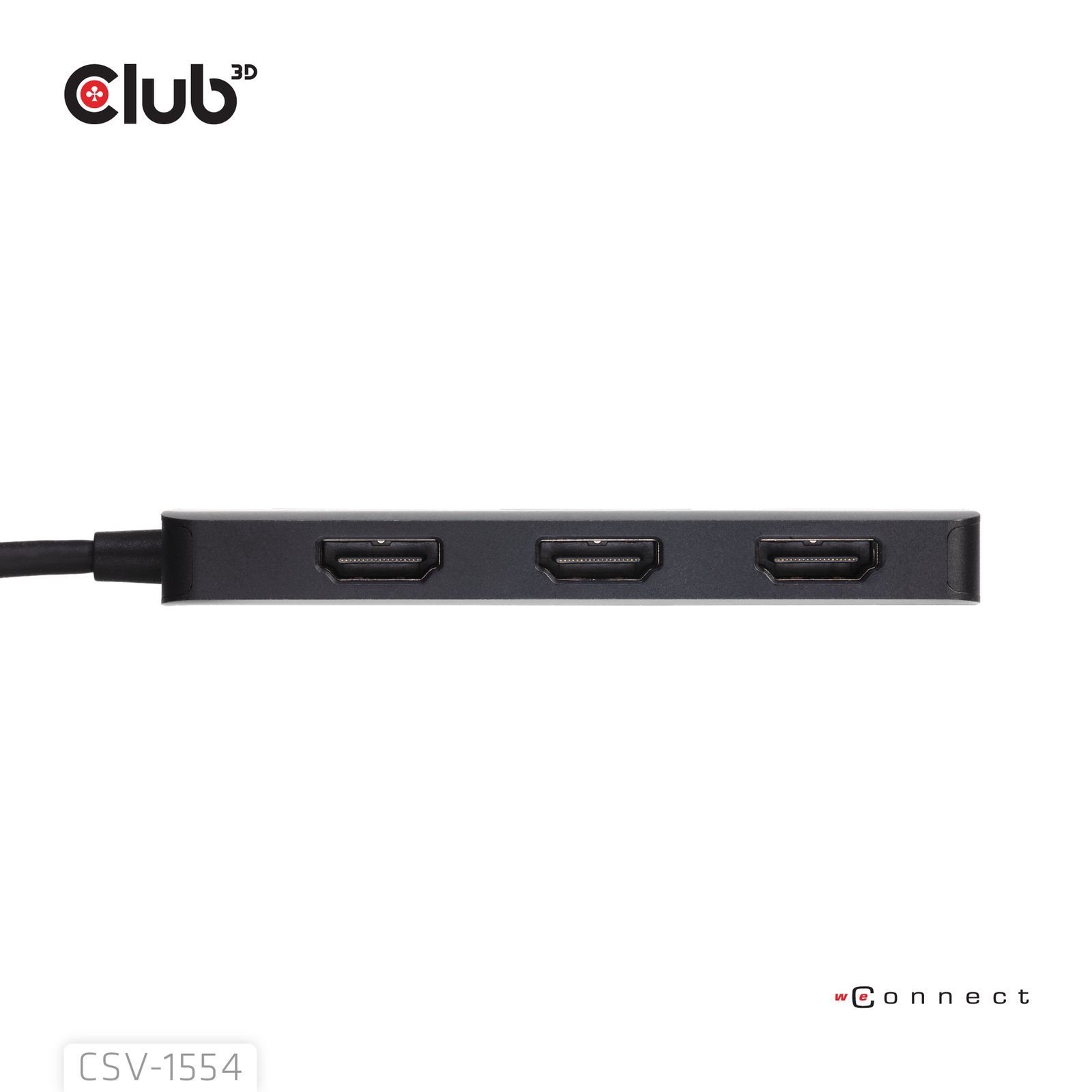 Club 3D Multi Stream Transport Hub USB 3.2 Type C 3x HDMI 4K60Hz