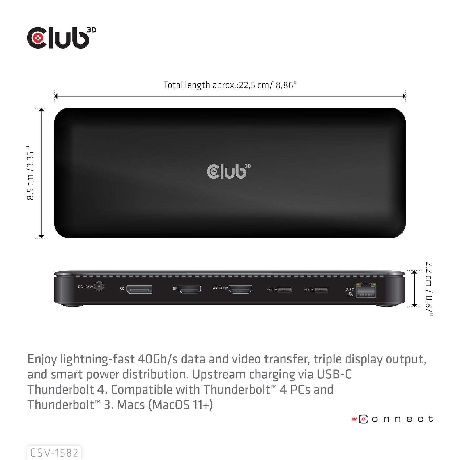 Club 3D Thunderbolt4 12-in-1 Docking Station