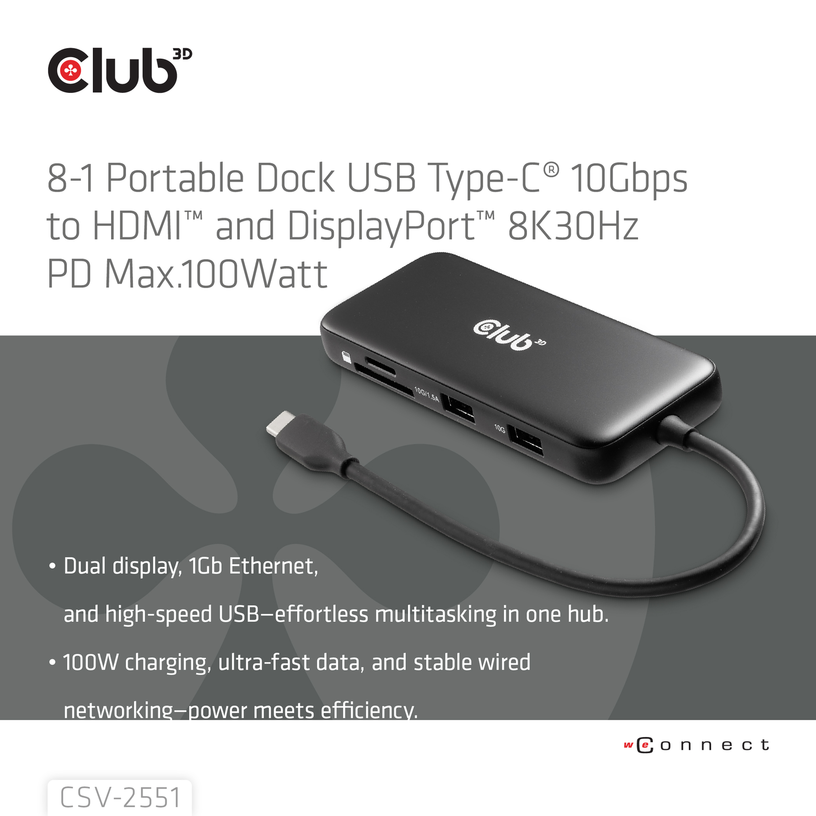 CLUB3D CSV-2551 Interface Hub USB Type-C