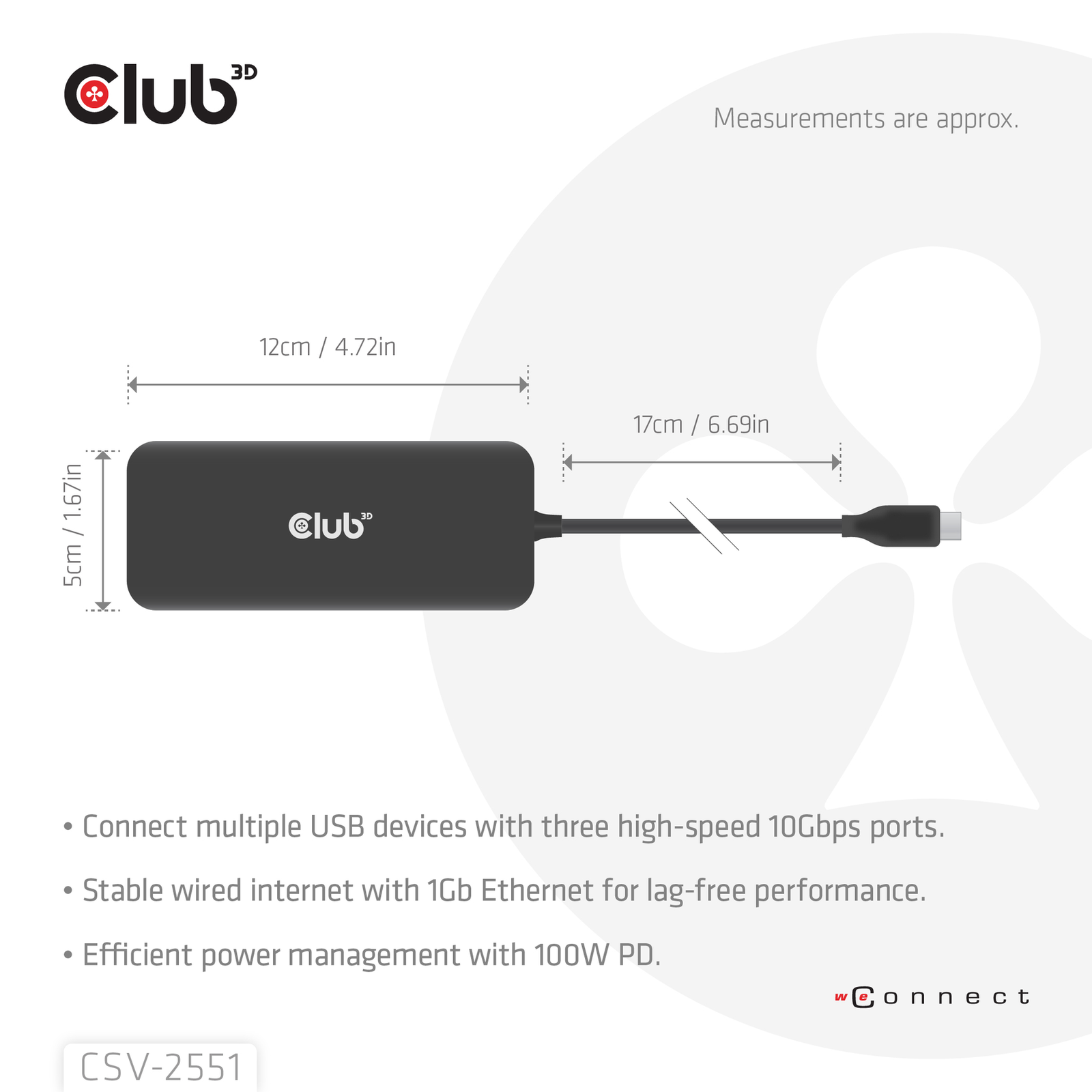 CLUB3D CSV-2551 Interface Hub USB Type-C