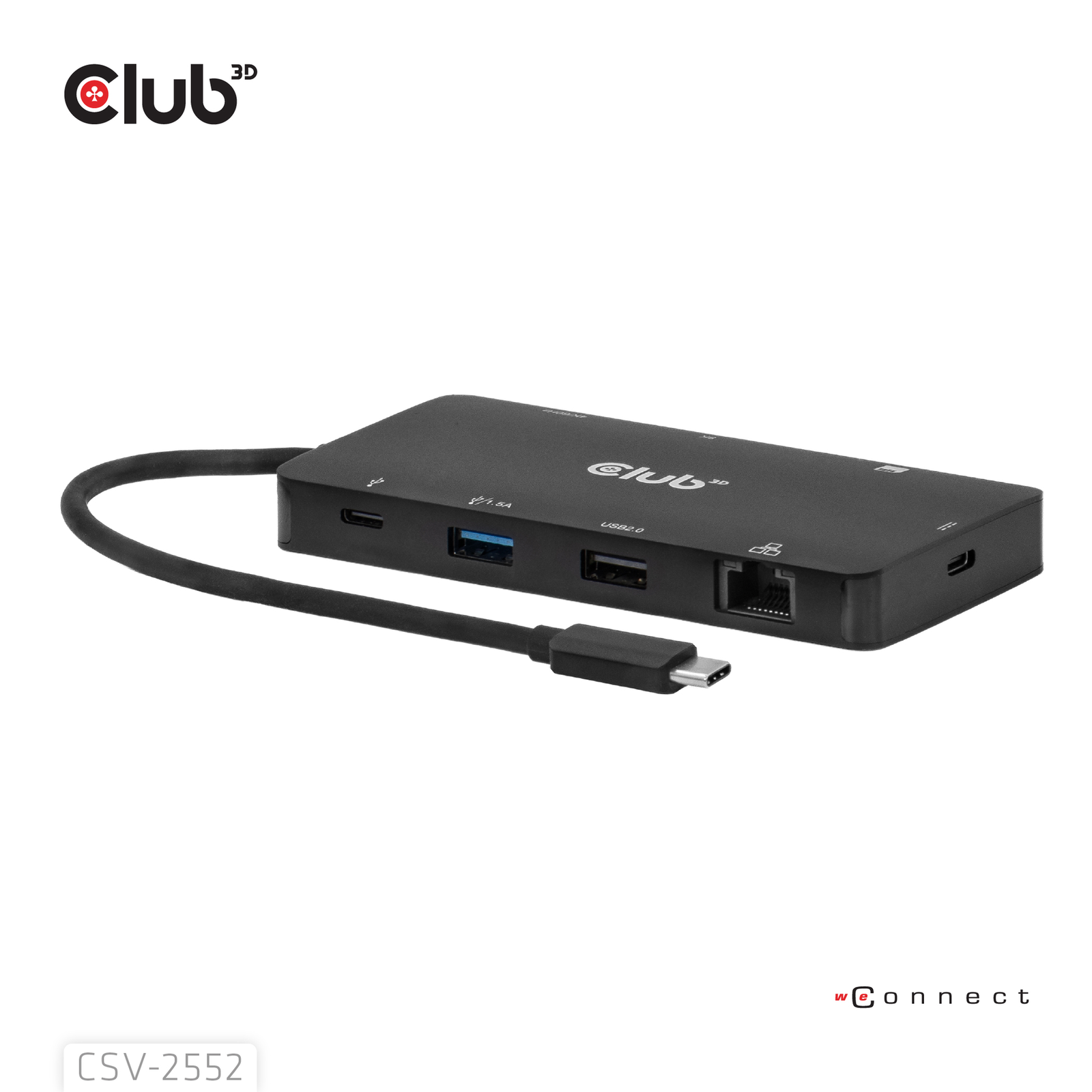 club3D USB-C Docking Station CSV-2552 Integrated Card Reader USB-C Power Delivery