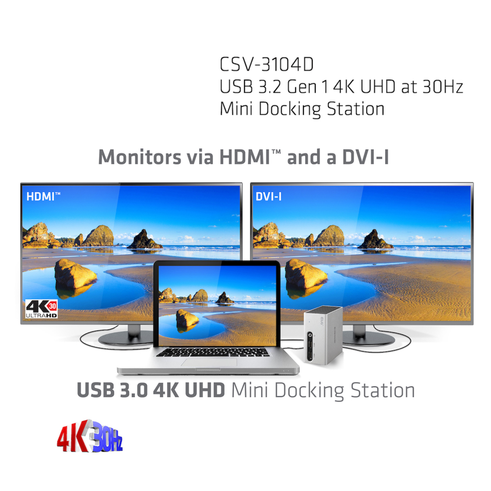 Club 3D USB3 4K Mini Docking Station