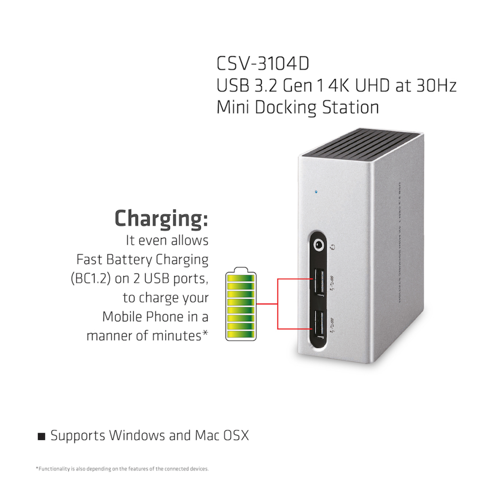 Club 3D USB3 4K Mini Docking Station