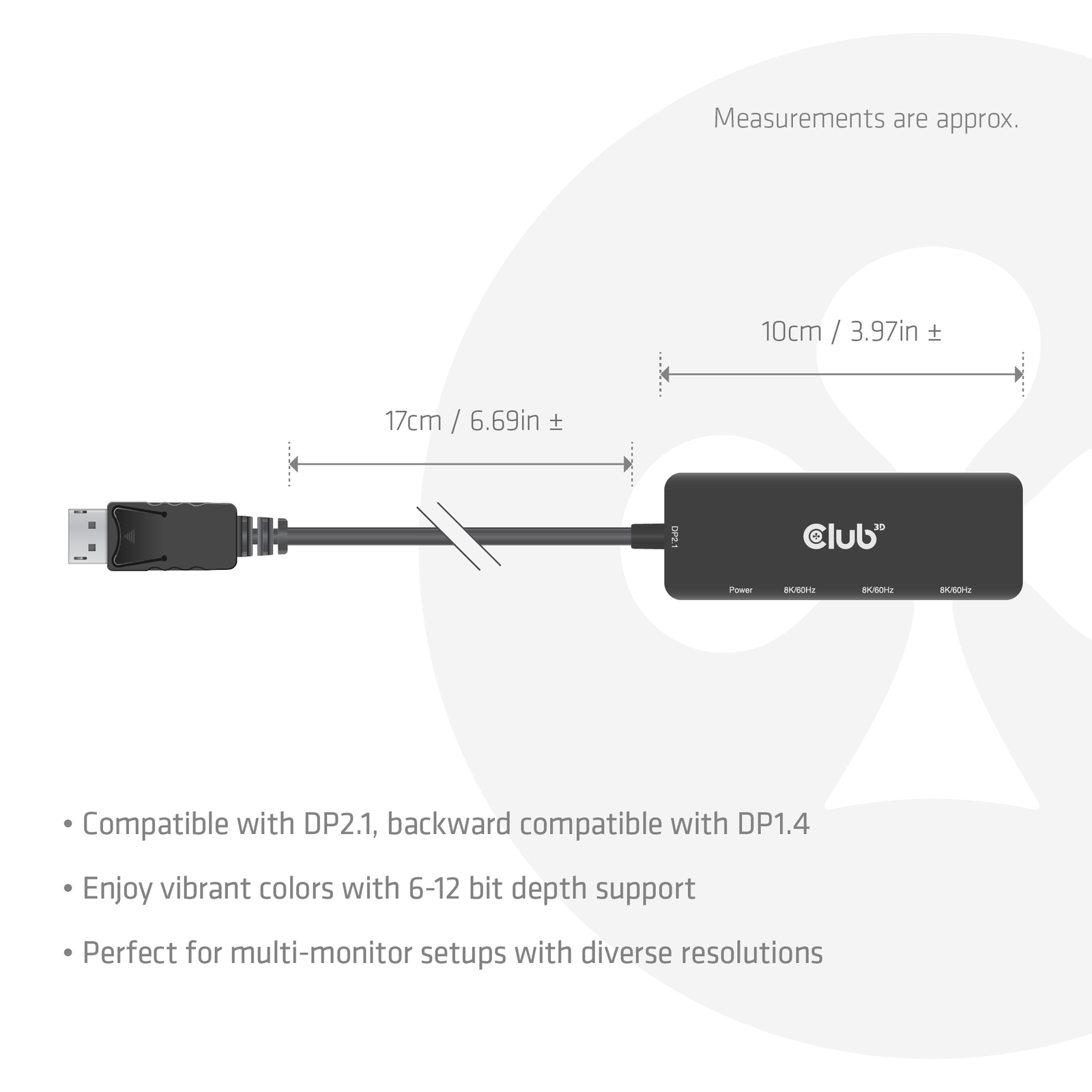 CLUB3D CSV-7330 Interface Hub DisplayPort