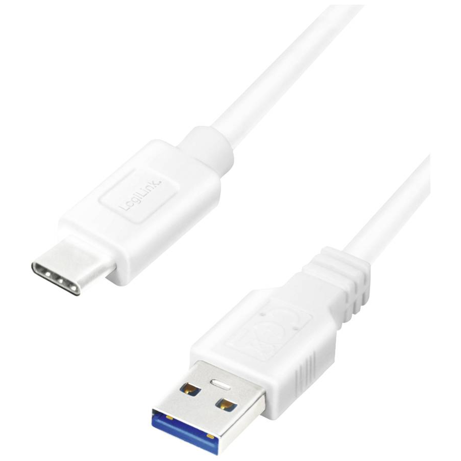 LogiLink USB Cable USB 3.2 Gen1 (USB 3.0 USB 3.1 Gen1) USB-A Plug USB-C Plug 0.50 M White CU0173