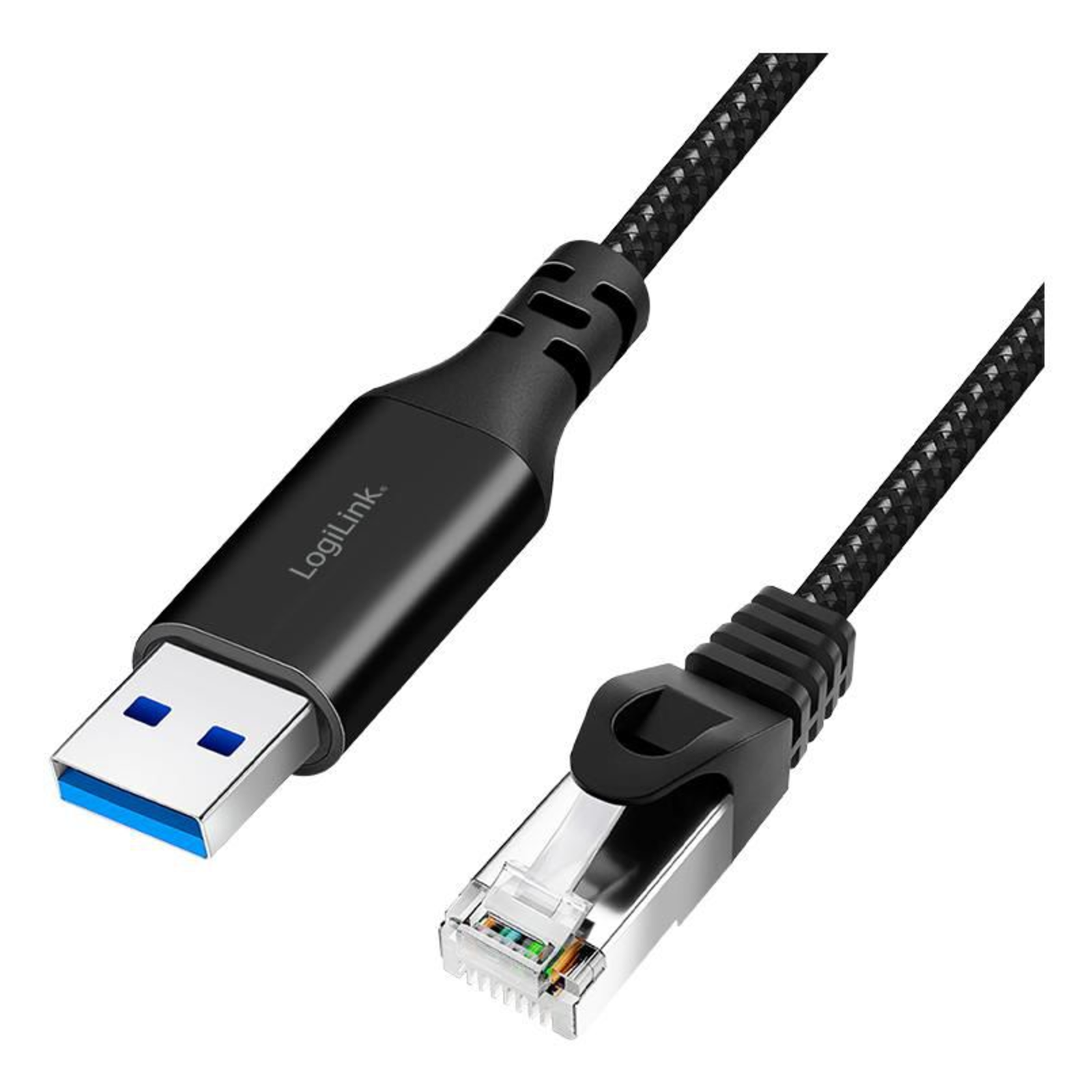 LogiLink USB 3.2 Gen 1 3.0 Adapter Cable 1x Plug A RJ45 8p8c 5.00