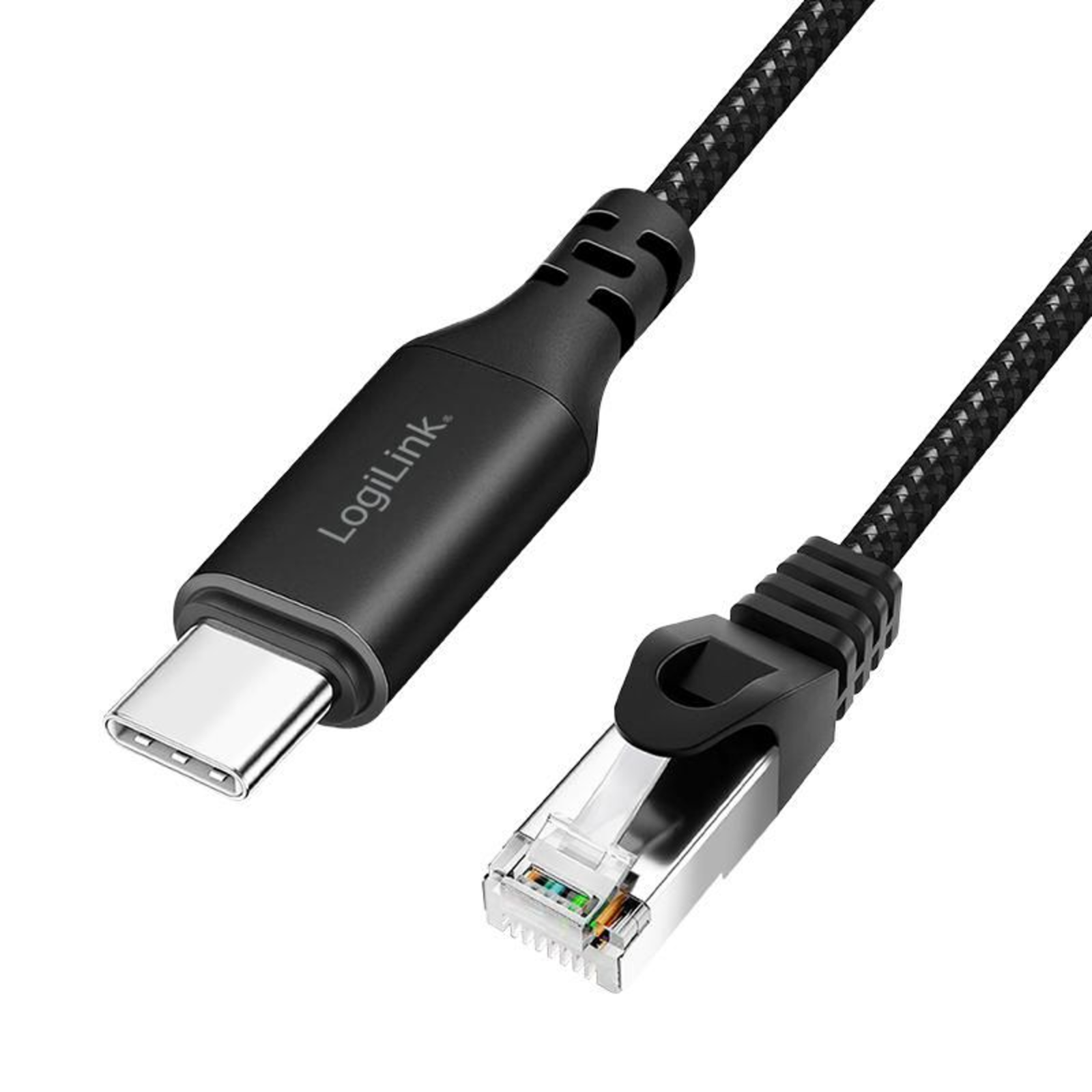 LogiLink USB 3.2 Gen 1 USB 3.0 Adapter Cable 1x USB-C USB 3.2 Gen 1 1x RJ45 Plug 8p8c CU0416 10.00 M