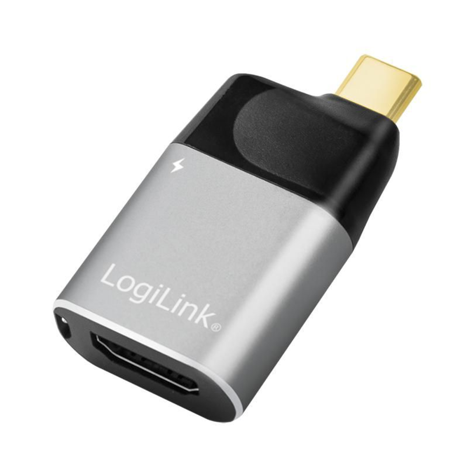 LogiLink USB 3.2 Gen2 Type-C Adapter C/M to HDMI-A+USB-C 4K PD Aluminum Black/grey USB