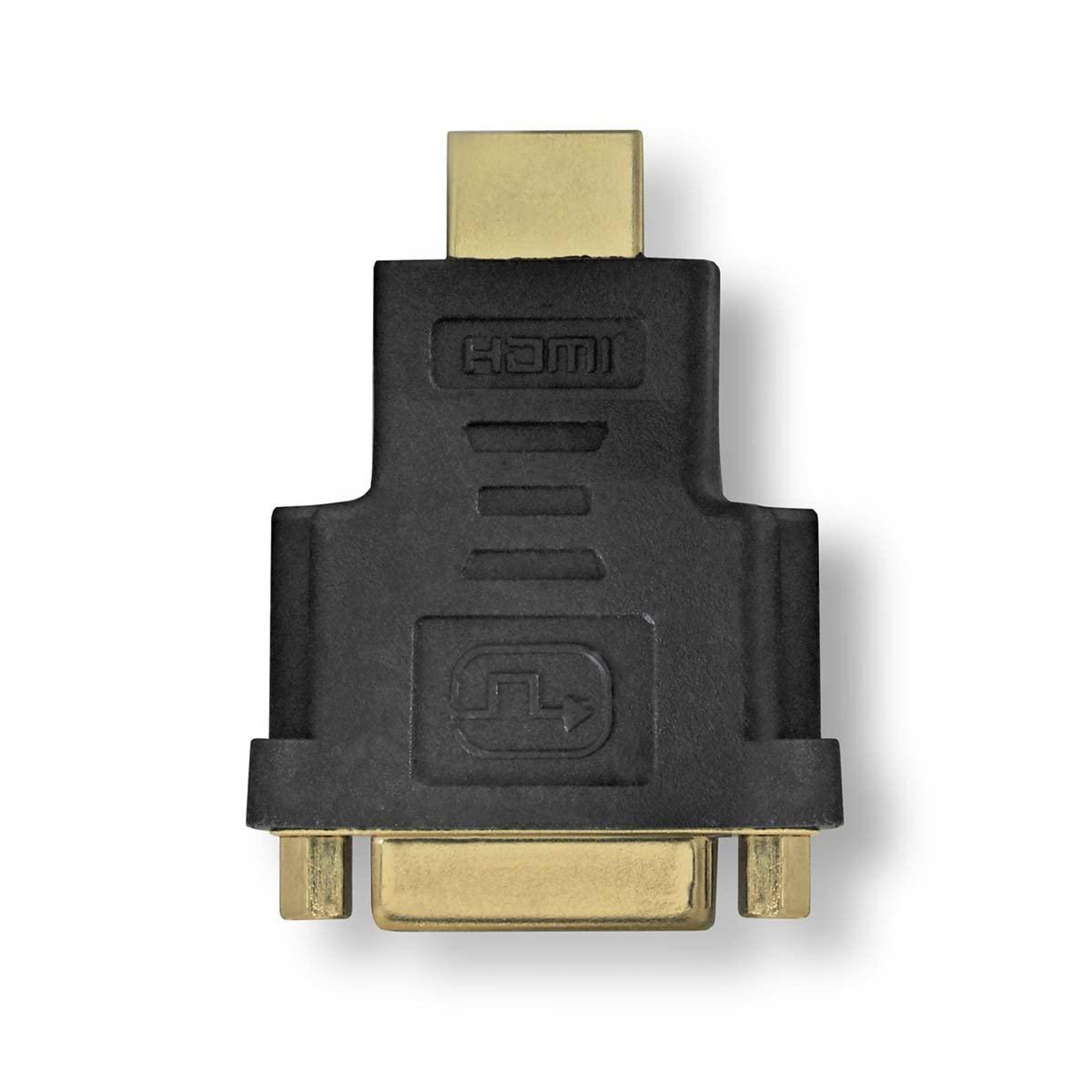 Nedis HDMI Adapter Plug DVI-D 24+1-pin Socket gold-plated Straight ABS Anthracite 1 Piece