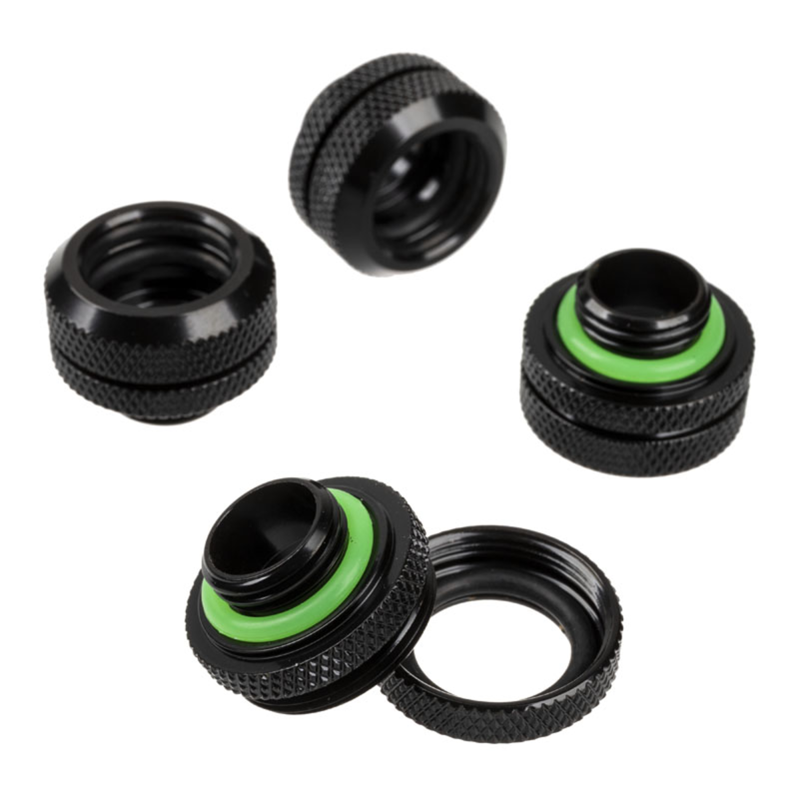 Corsair HydroxSeries XF Hardline Connection Straight G1/4inch Male to 14mm OD Hardtube 4-pack Black