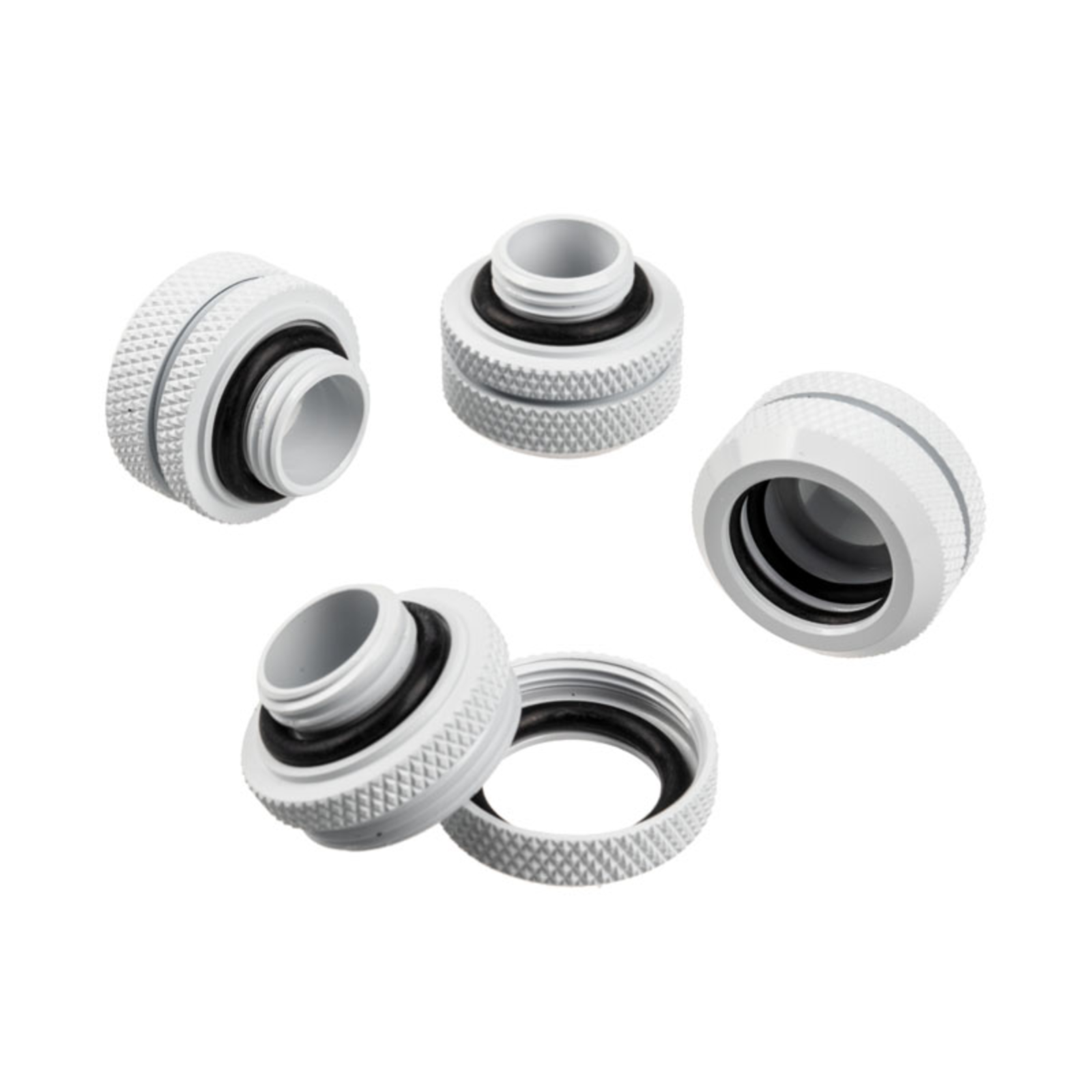Corsair Hydro X Series XF Hardline Connection Straight G1/4 to 14mm AD Hardtube Pack of 4 White