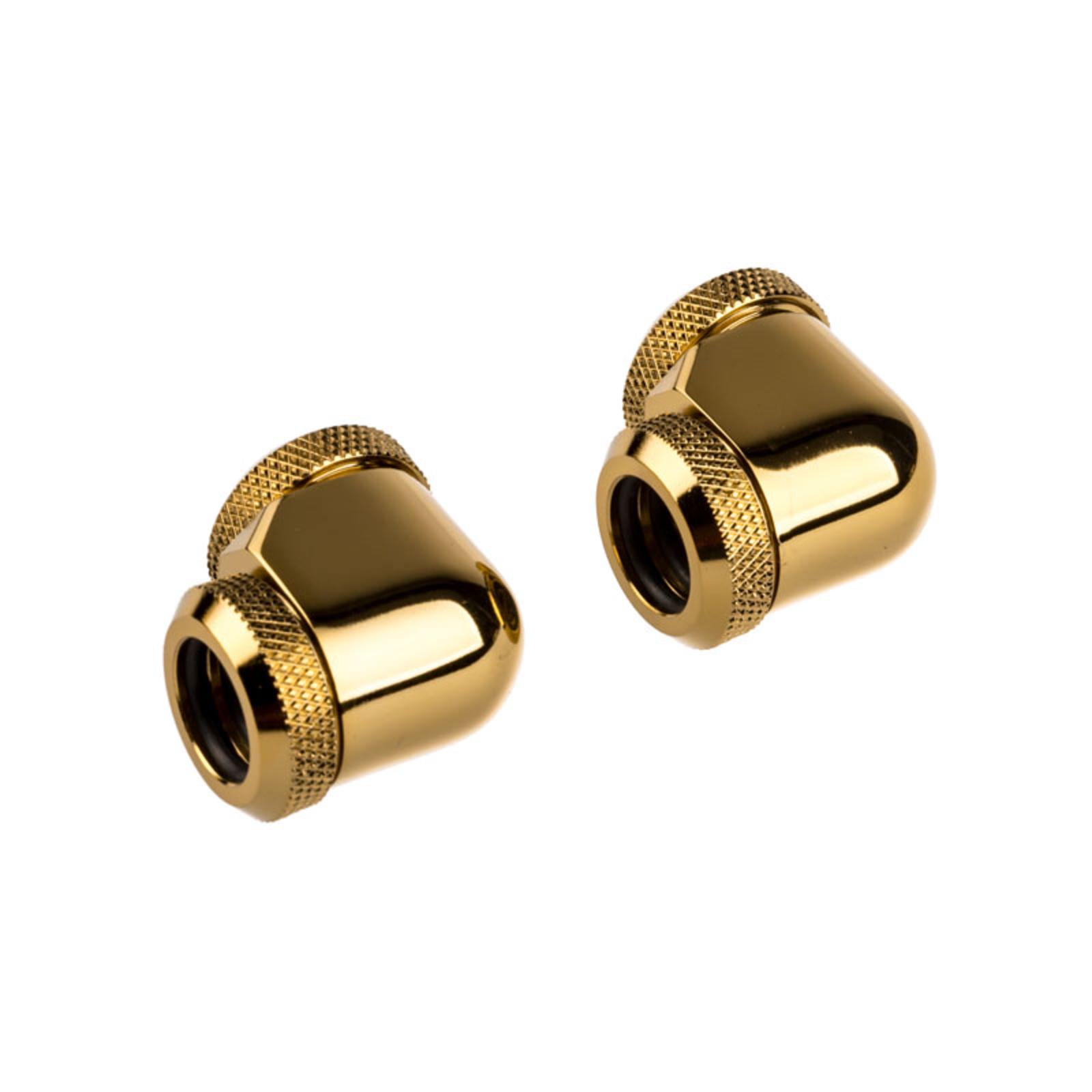 Corsair Hydro X Series XF Hardline Adapter 90 Degree 12mm AD to 12mm AD Hardtube Pack of 2 gold