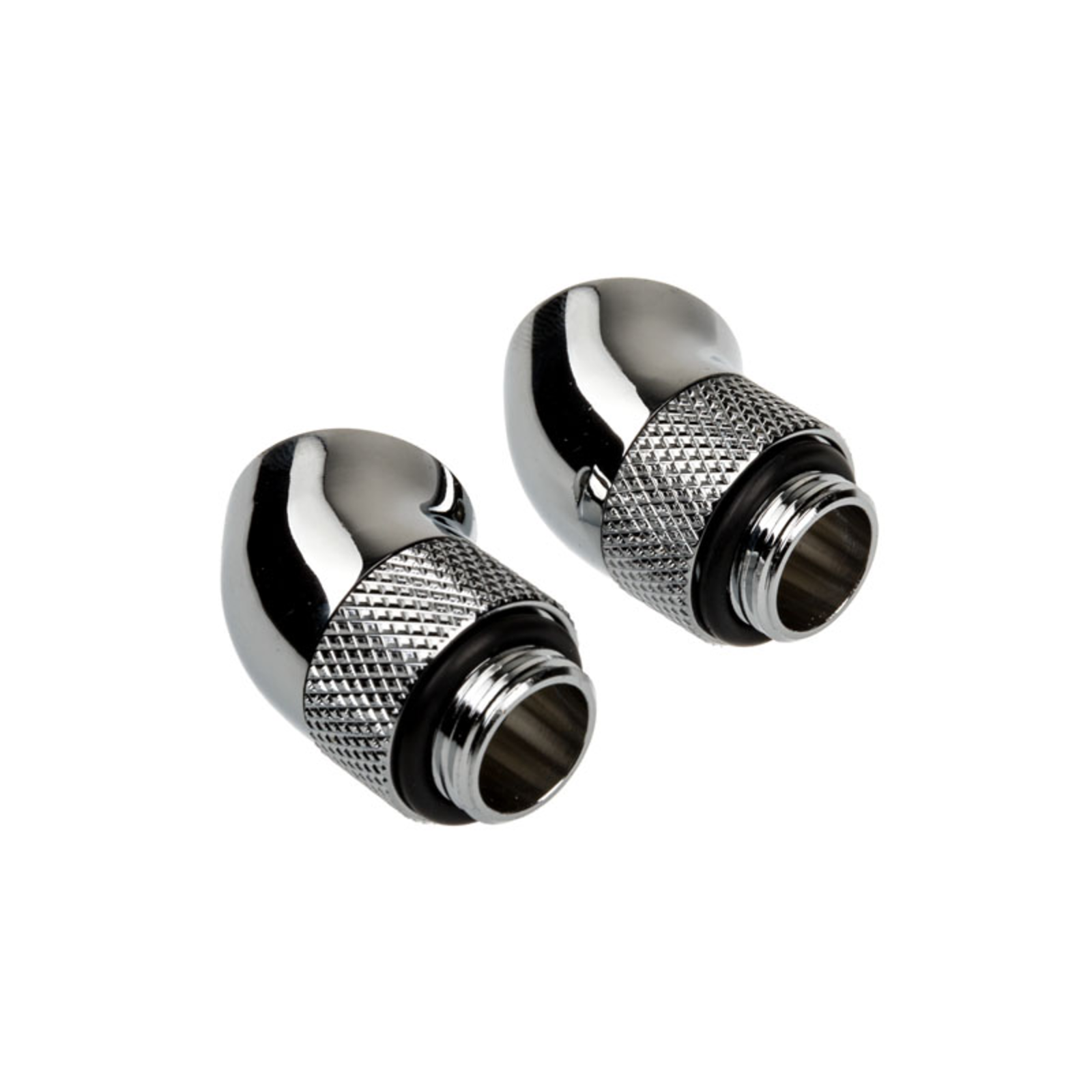 Corsair Hydro X Series Adapter 45 Degree G1/4inch Male to G1/4inch Female Pack of 2 redatable Chrome