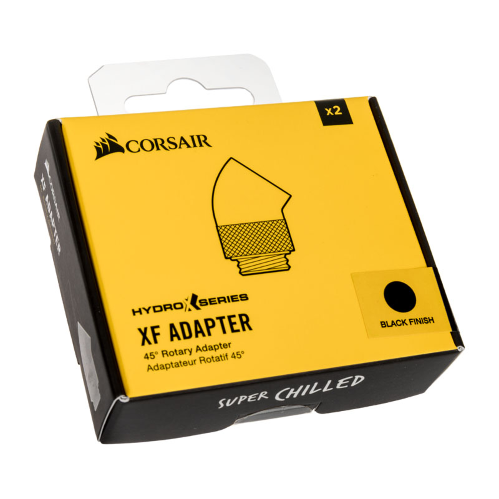Corsair CX-9055002-WW Black Adjustment Fluid Brass 1-4 Inch 45 Degrees