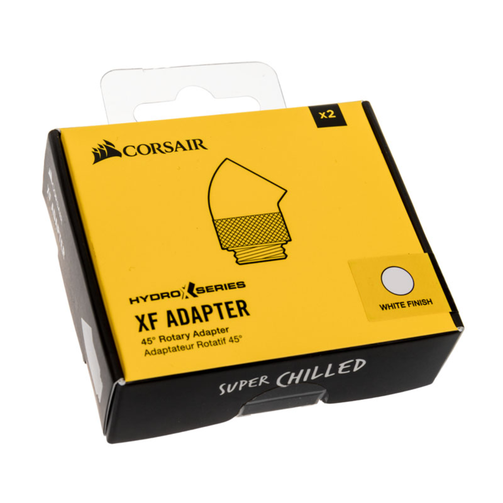Corsair CX-9055007-WW White Adjustment Liquid Brass 1-4 Inch 45 Degrees