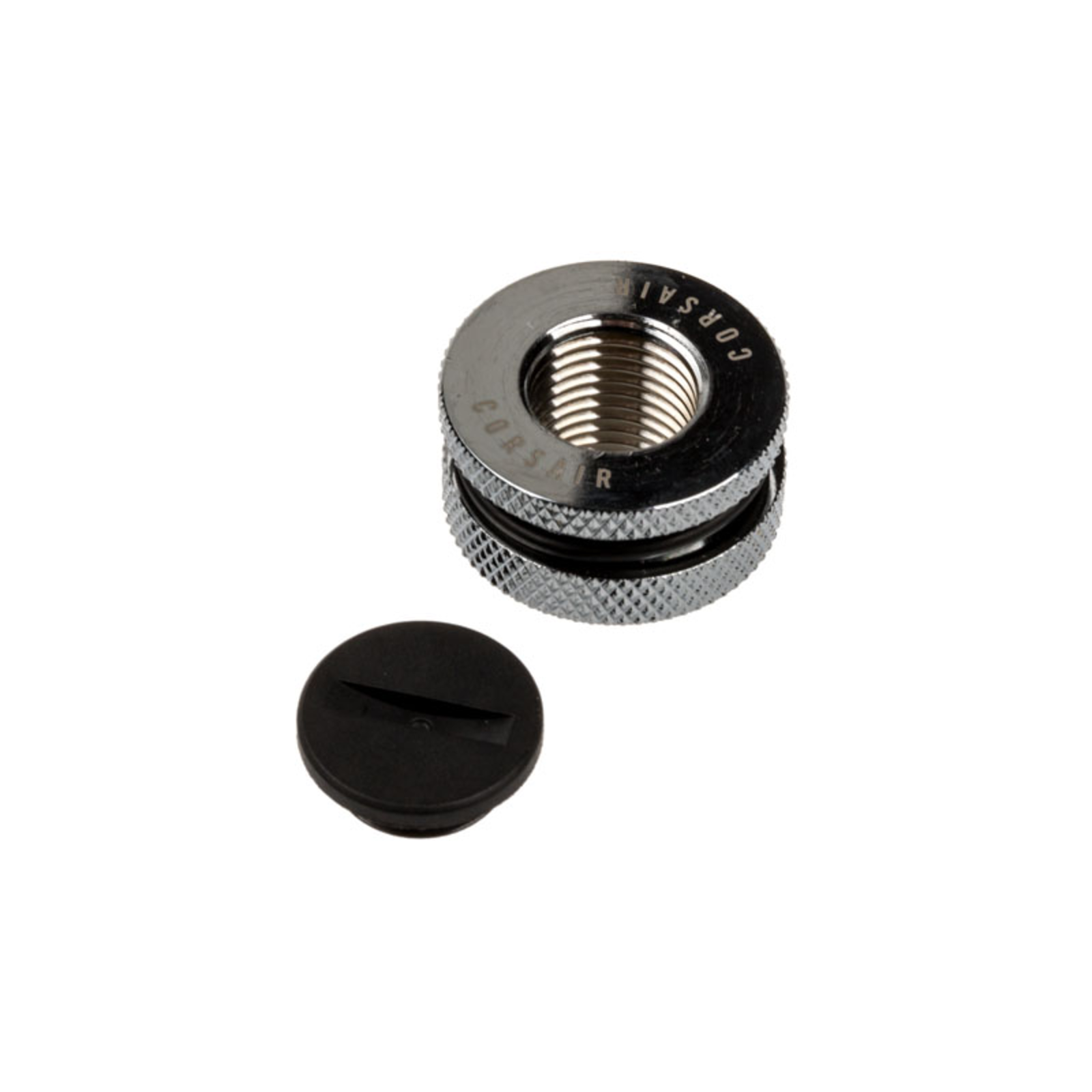 Corsair Hydro X Series XF Fill Port G1/4 Inch IG Chrome Silver
