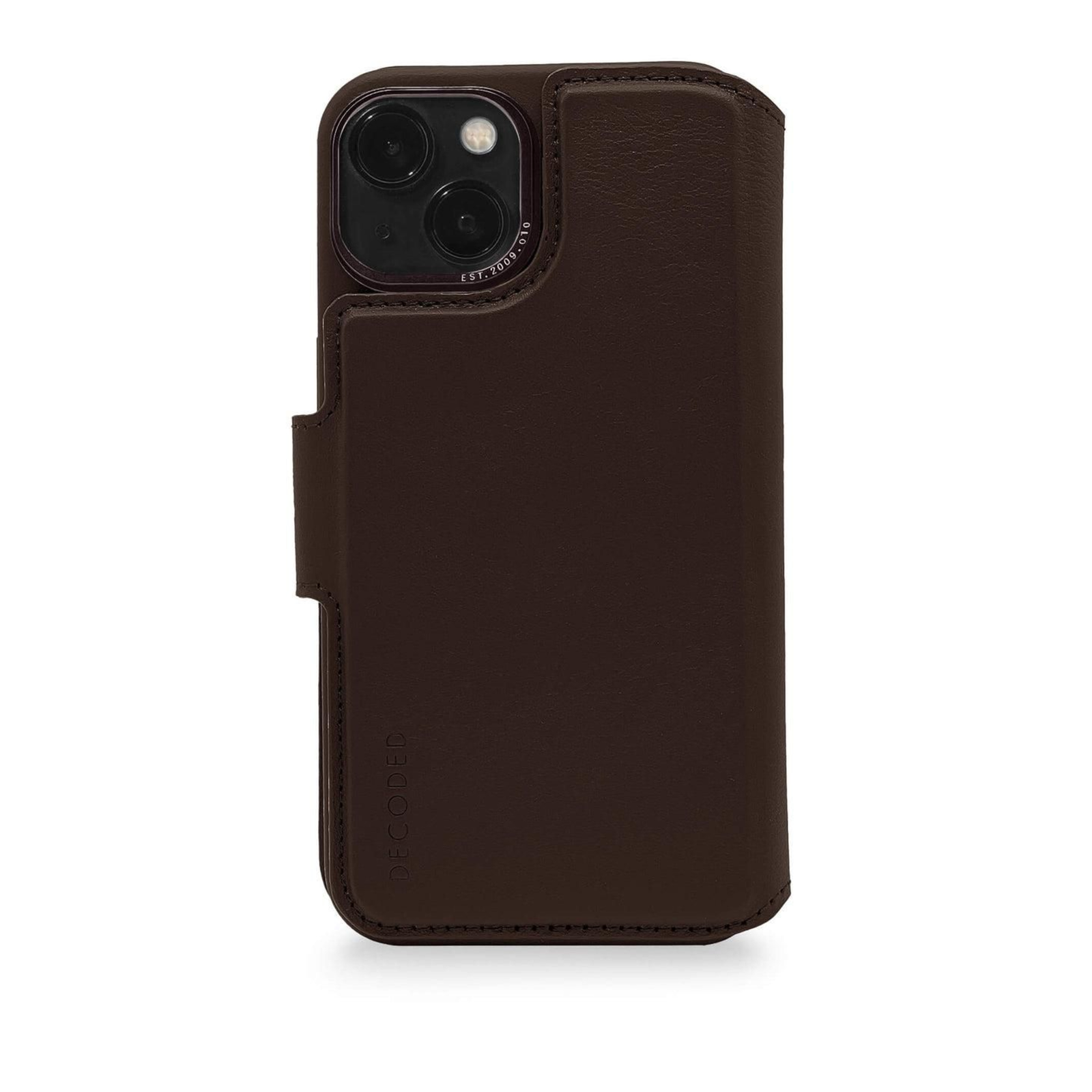 Decoded Leather Detachable Wallet IP 14Plus Chocolate Brown