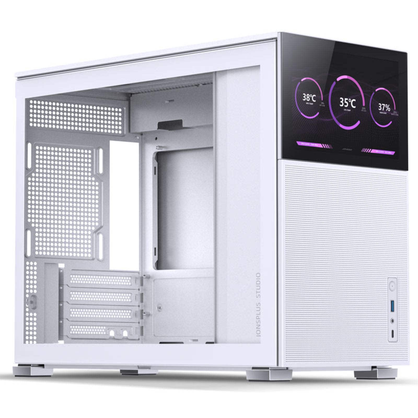 jonsbo D31 MESH Screen Micro-ATX Case Tempered Glass White
