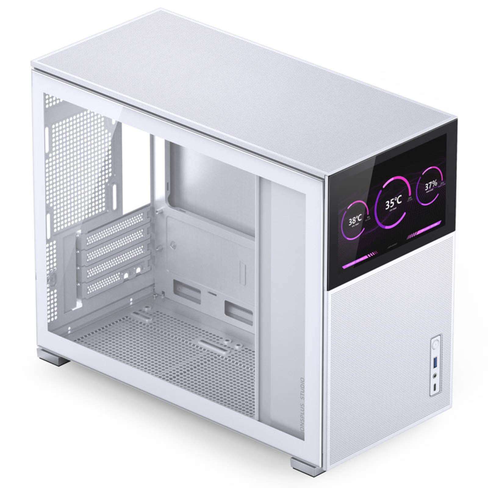 jonsbo D31 MESH Screen Micro-ATX Case Tempered Glass White