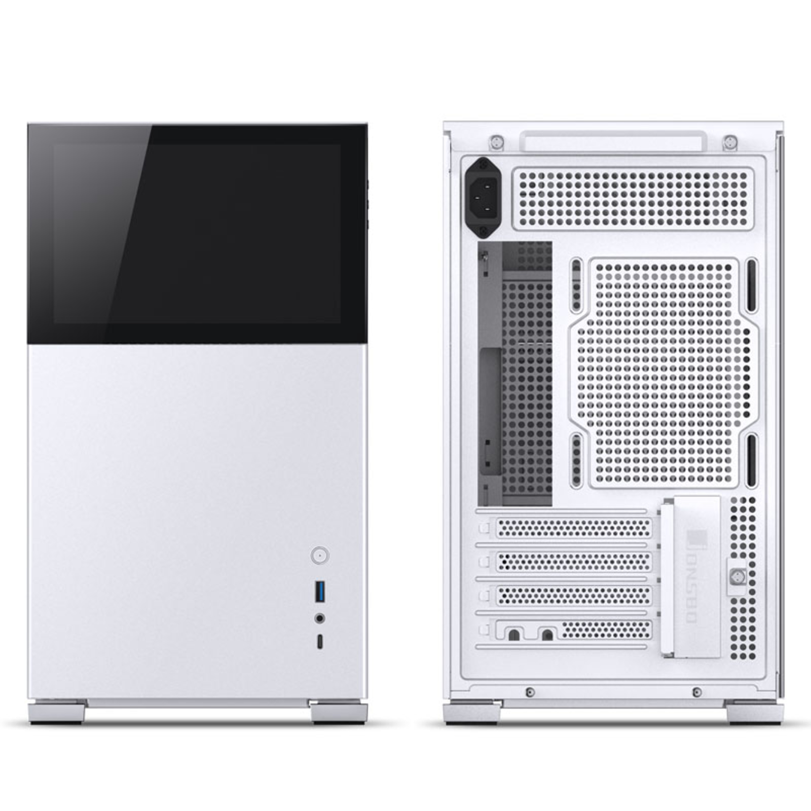 jonsbo D31 Screen Micro-ATX Case Tempered Glass White