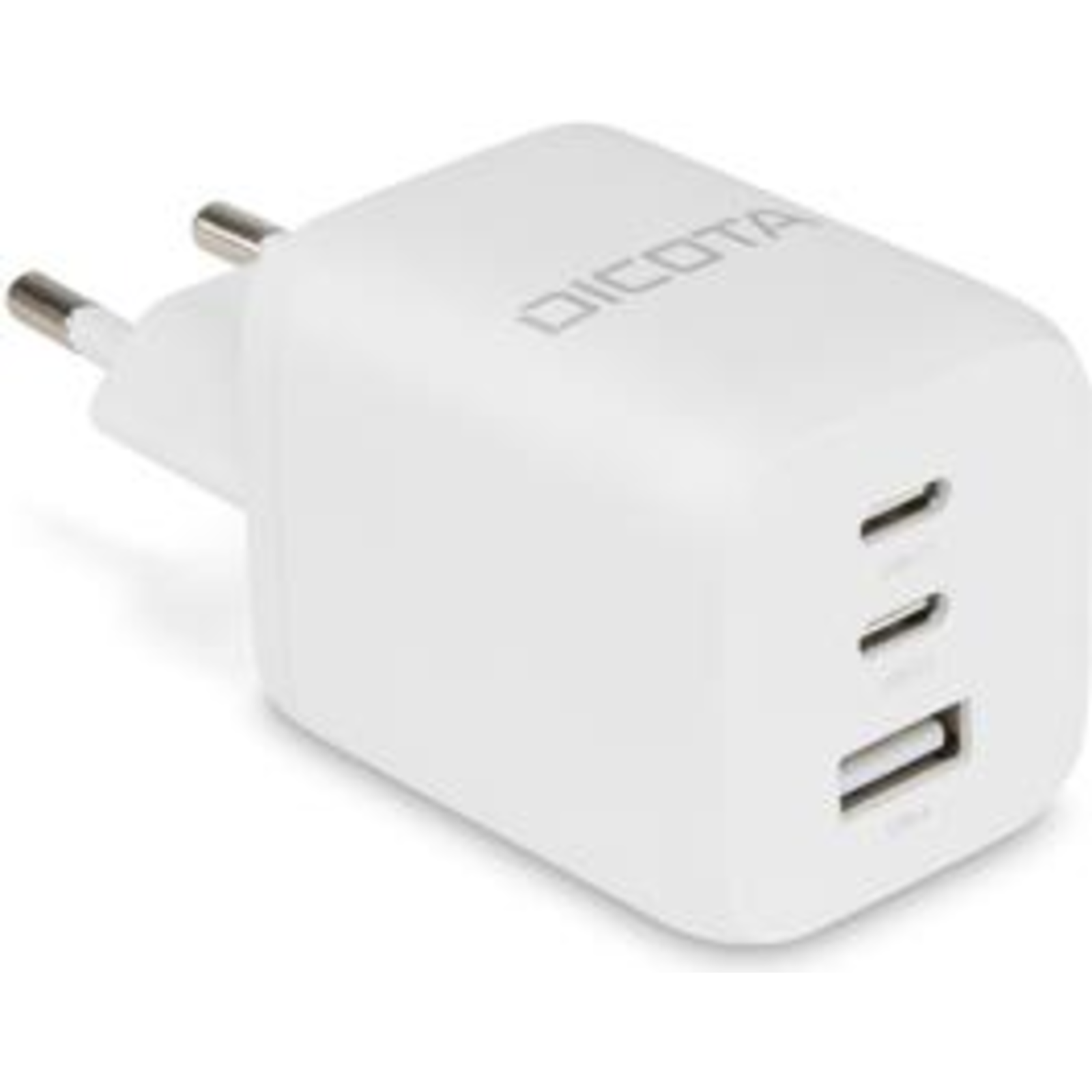 Dicota Power Supply Compact GaN 65 Watt 5 A PD 3.0 3 Output Ports (USB 2 X USB-C) White Europe