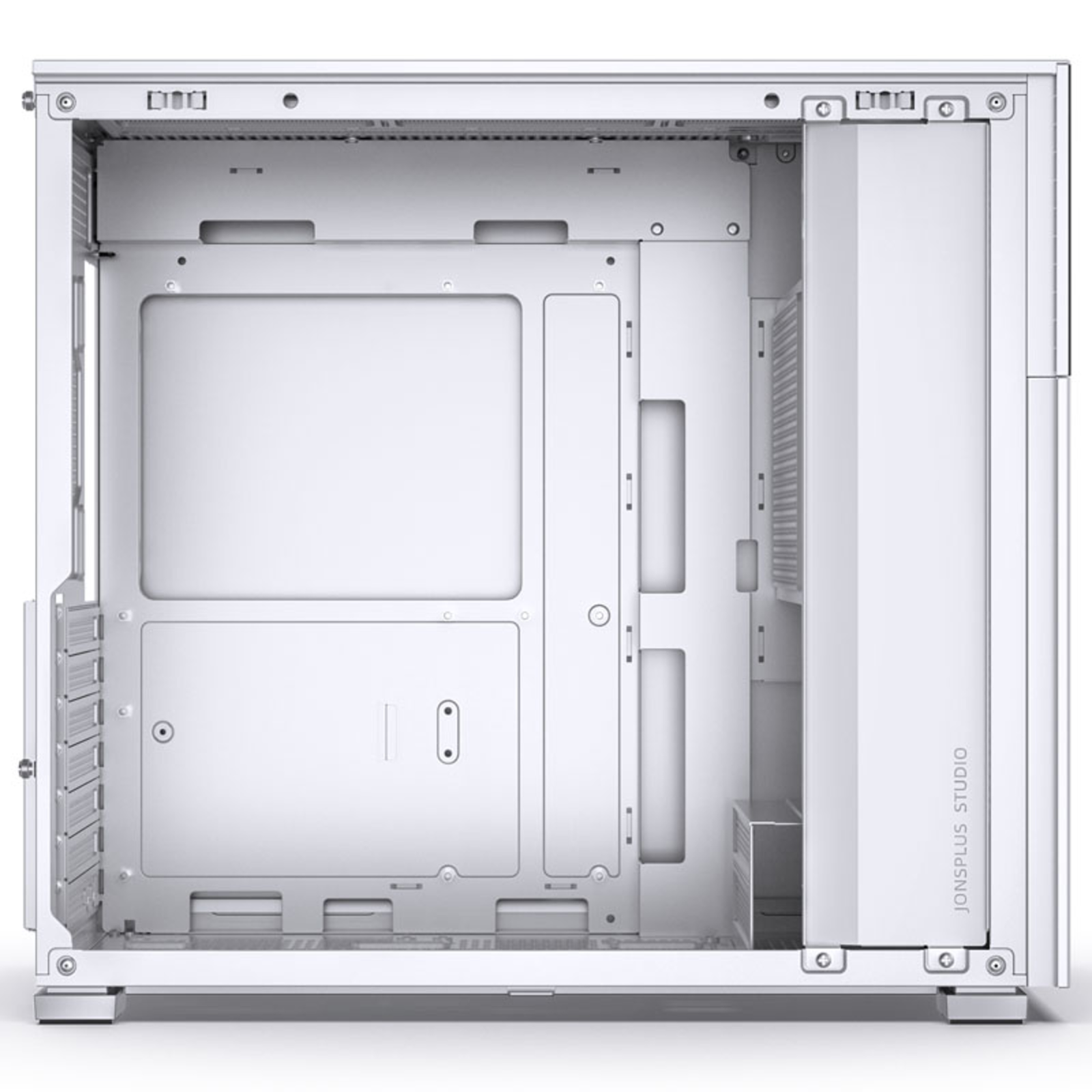 jonsbo D41 Screen ATX Case Tempered Glass White