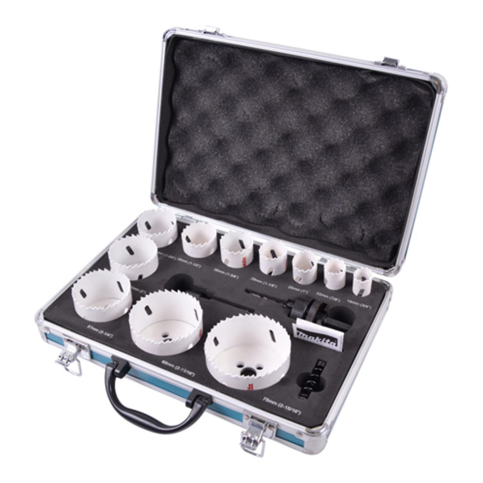 Makita BIM Hole Saw Large Plumbing Set D-47298 19 75mm 14-piece Cutting Depth 38mm Case