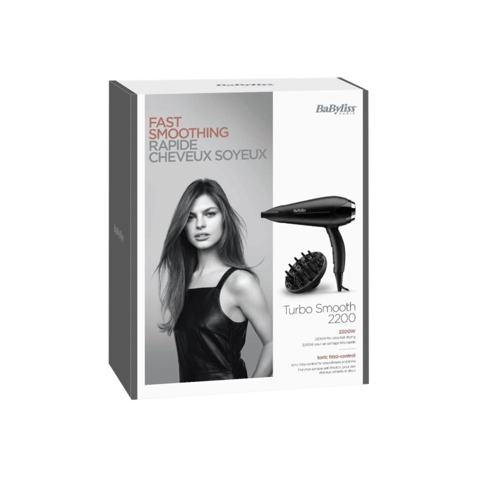 BaByliss Turbo Smooth D572DE Hair Dryer Black