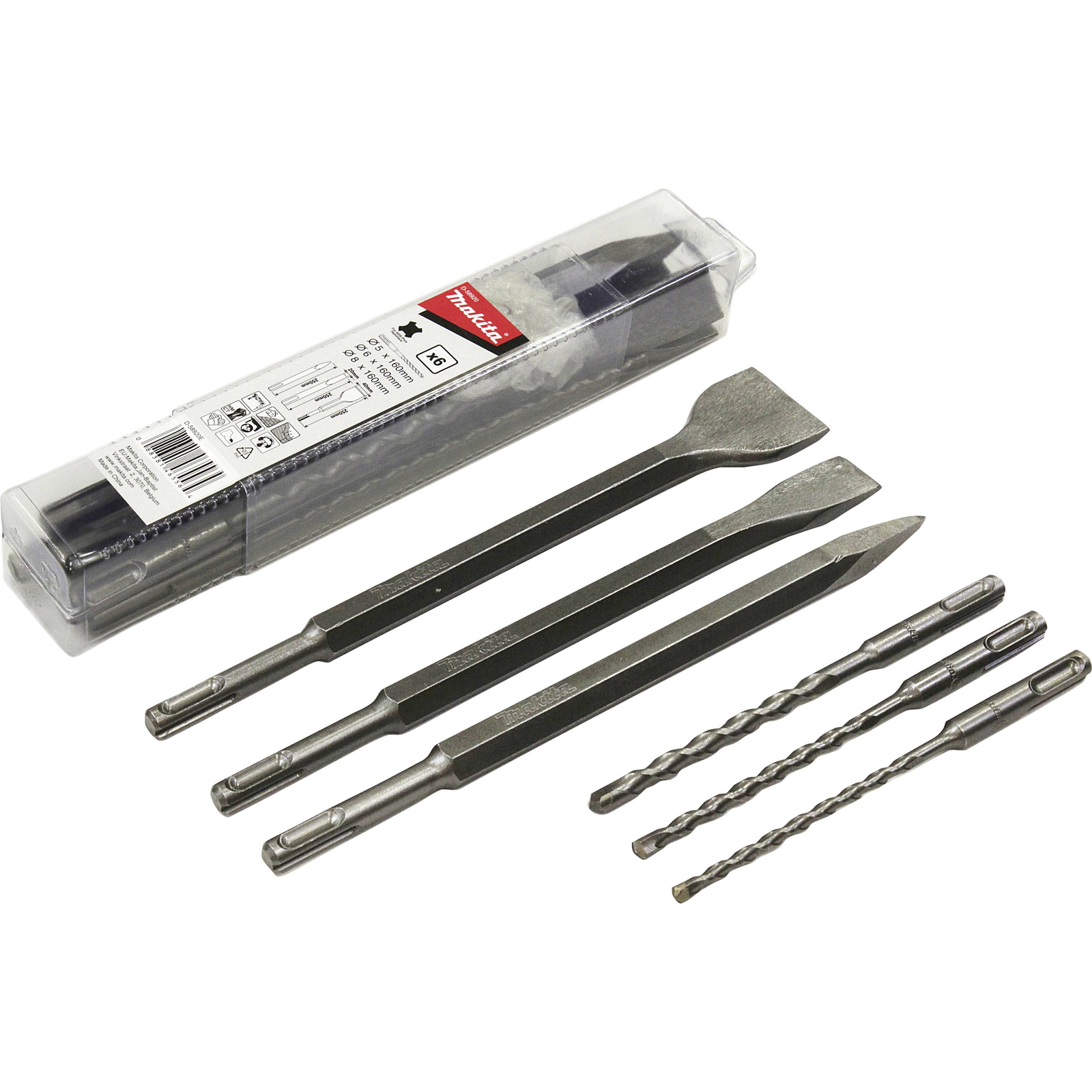 Makita SDS+ Drill Bit And Chisel Set Chisel Drill Bit Set 6-piece