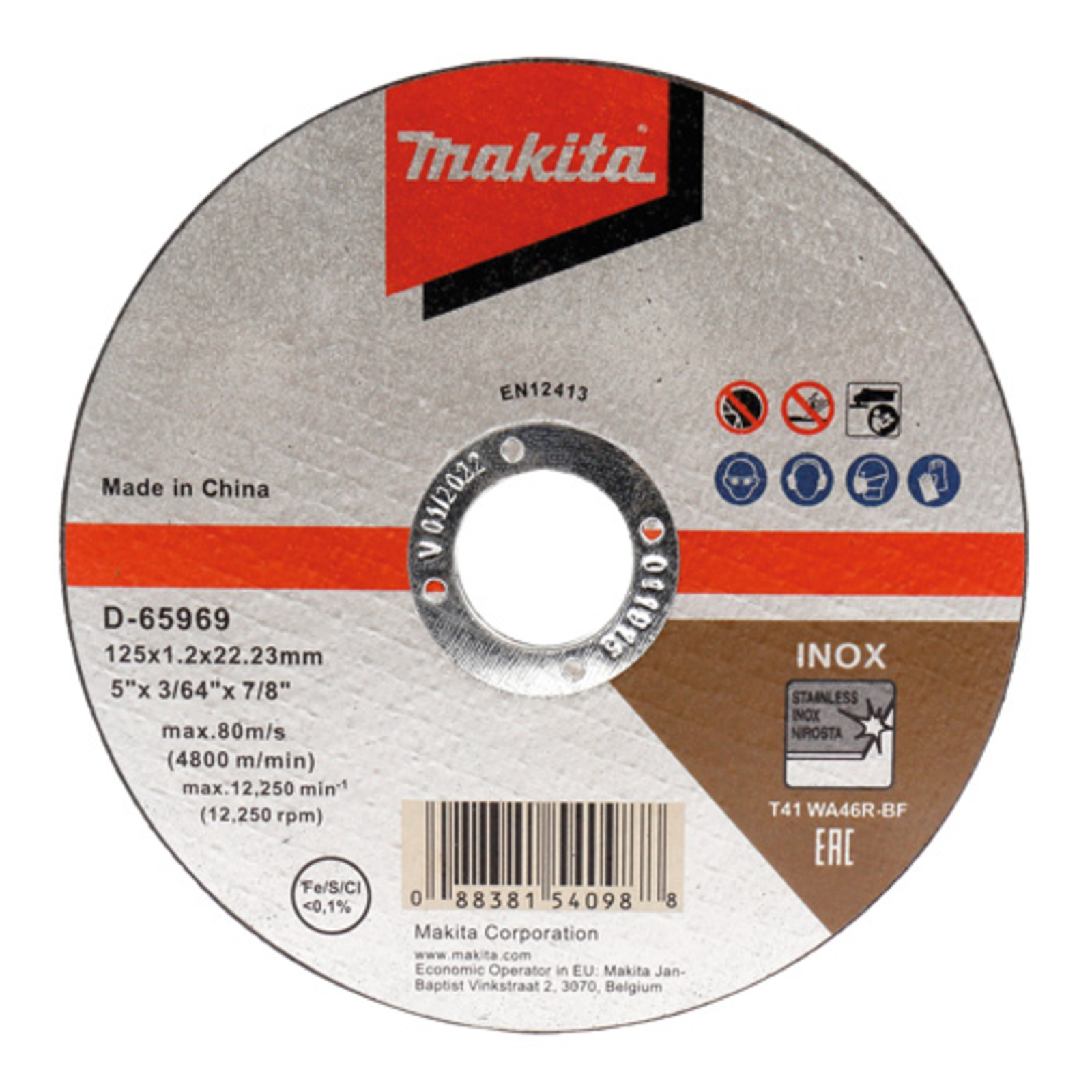 Makita Cutting Disc for Stainless Steel 125 Mm