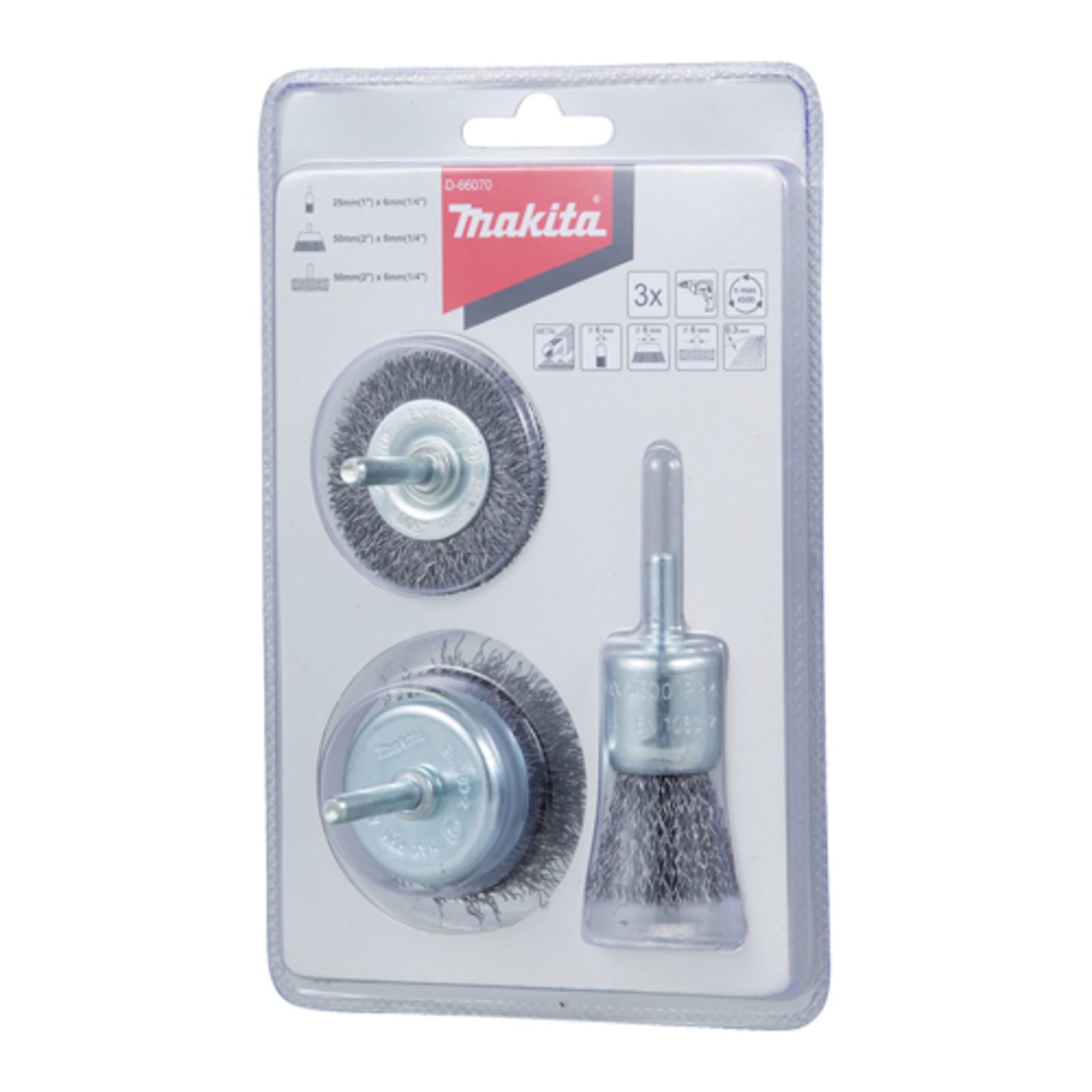 Makita Wire Brush Set for Steel Paint Rust Coating