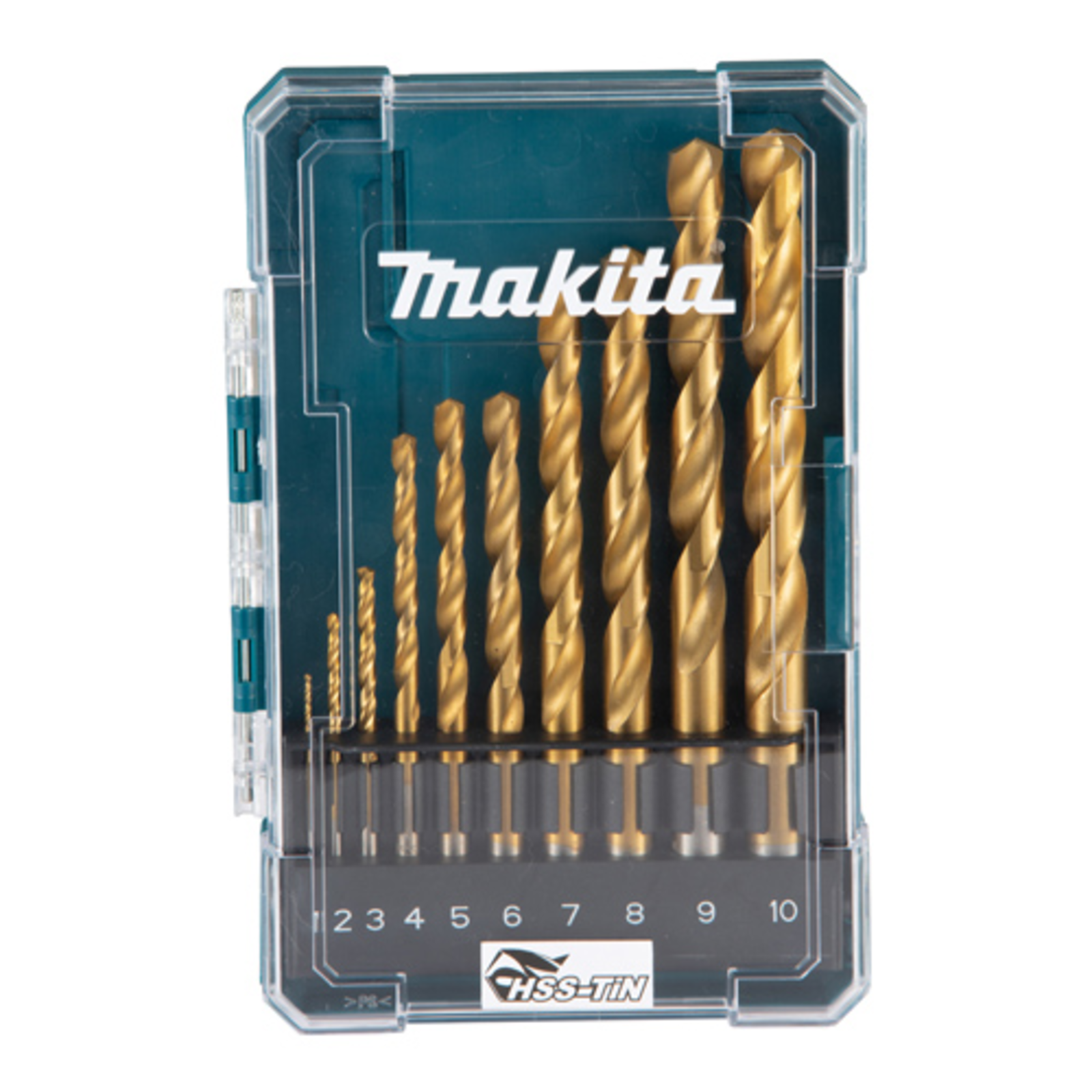 Makita Drill Bit Set for Metal Twist Drill 10 Pieces 1-10mm Cylindrical for Makita DDF487 DDF487RFE3