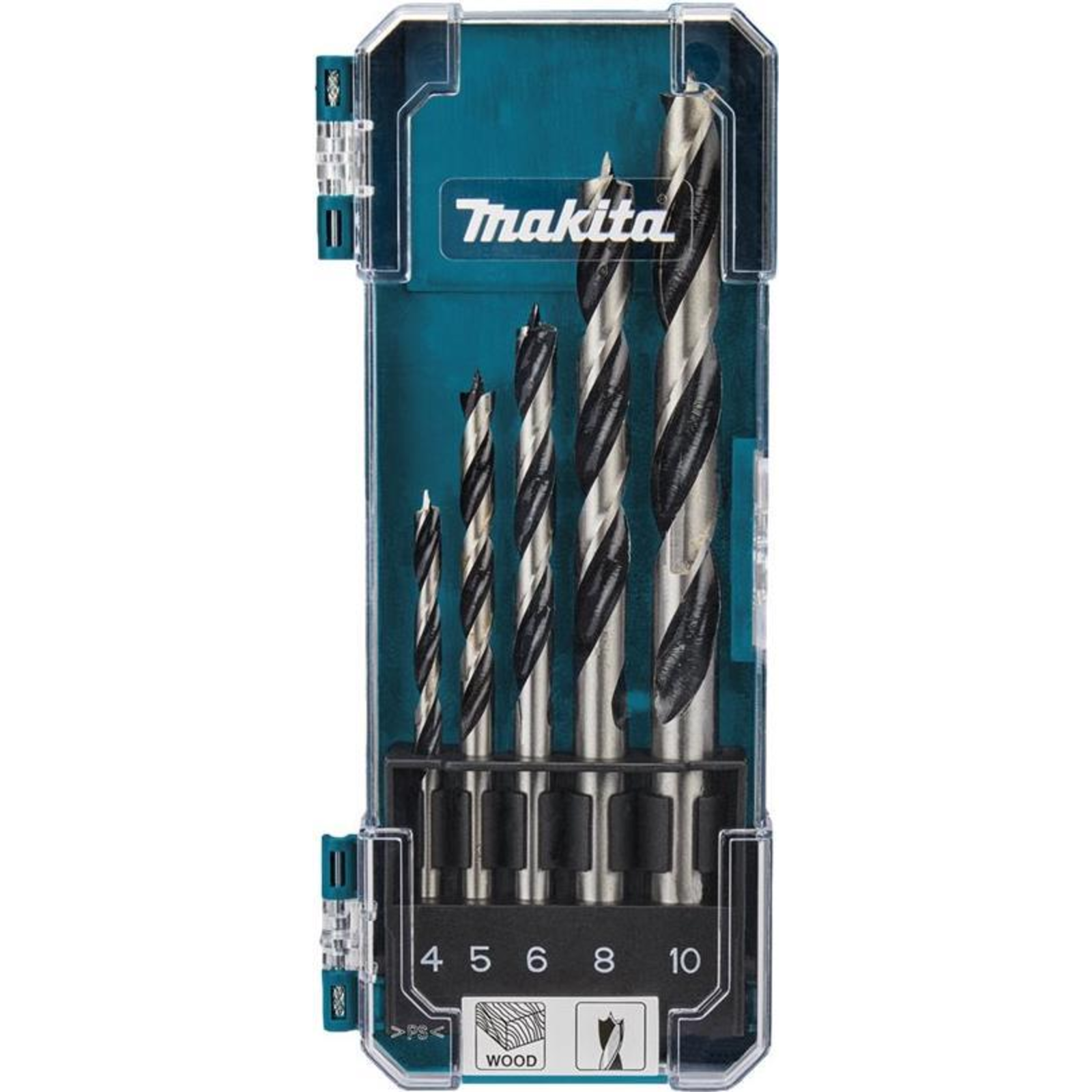 Makita Drill Bit Set for Chipboard Plywood Softwood Hardwood Veneered Wood