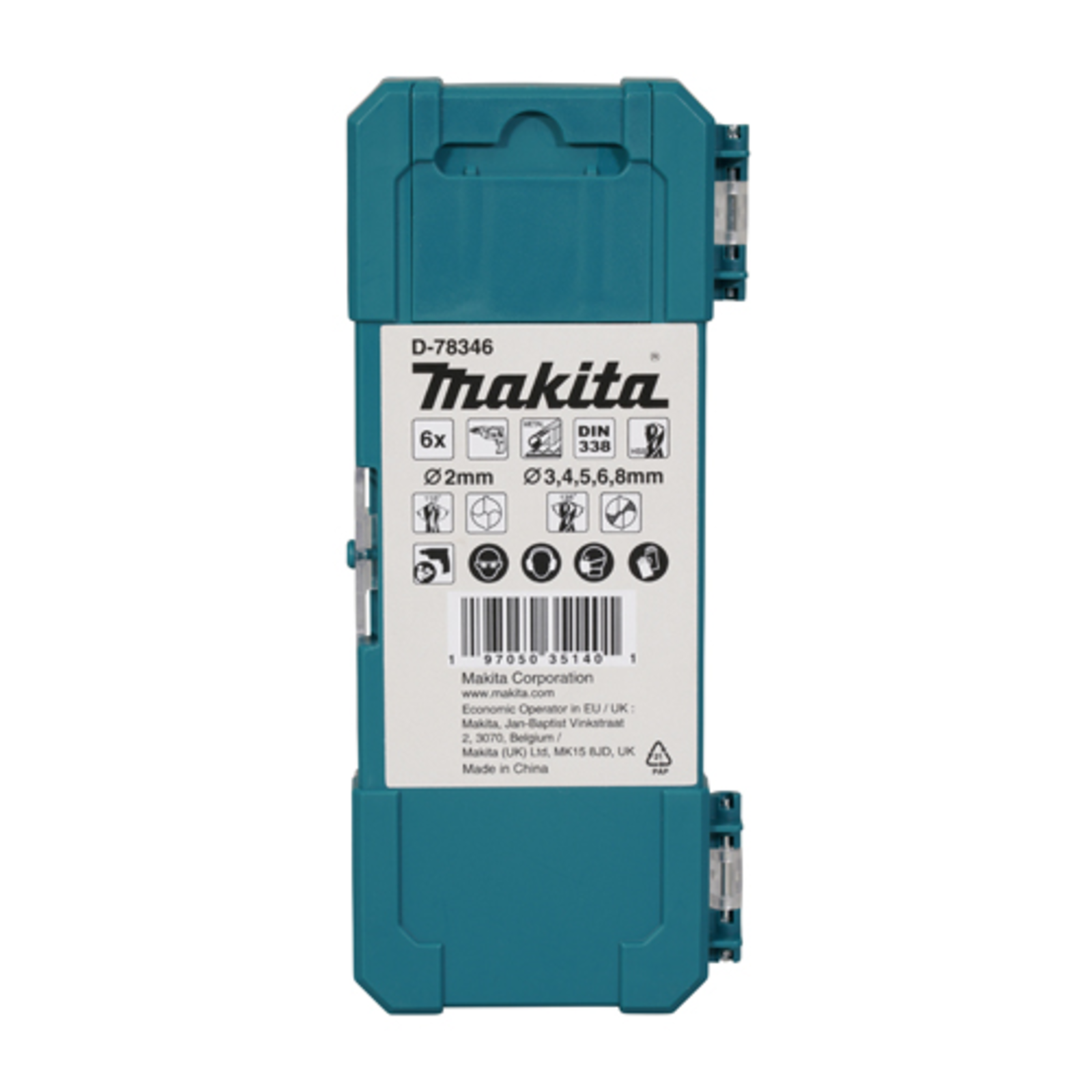 makita D-78346 HSS-GS Metal Drill Bit Set 6-piece (D-78346)