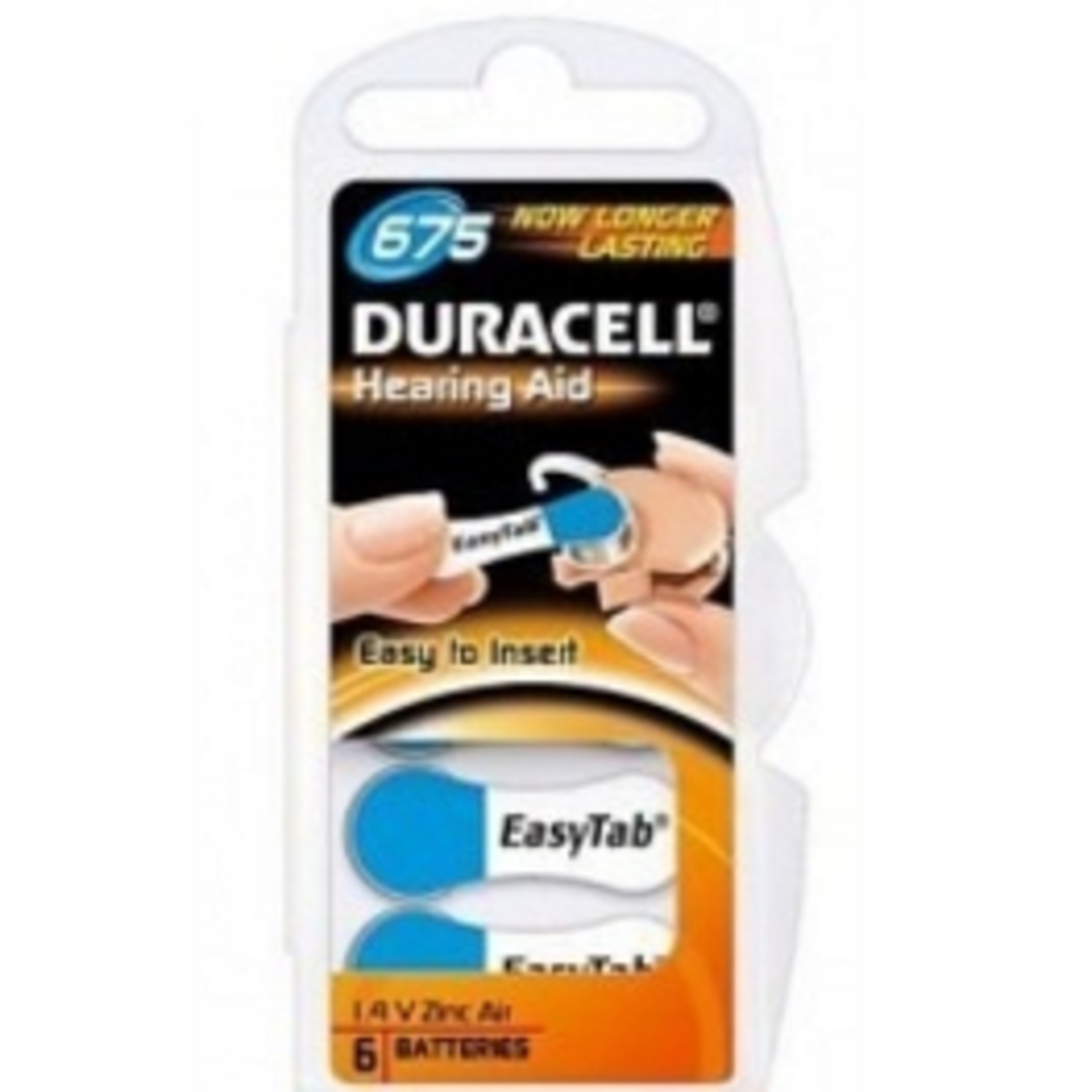 Duracell Hearing Aid Battery 6 X 675 Blue
