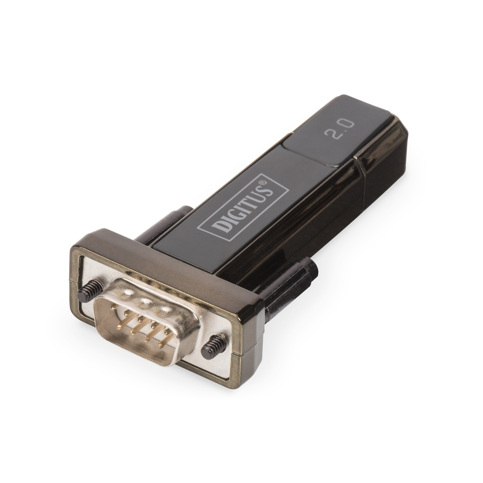 Digitus USB 2.0 Adapter USB-A Plug And Gt 9-pin Serial Plug Black Incl. 80cm Cable
