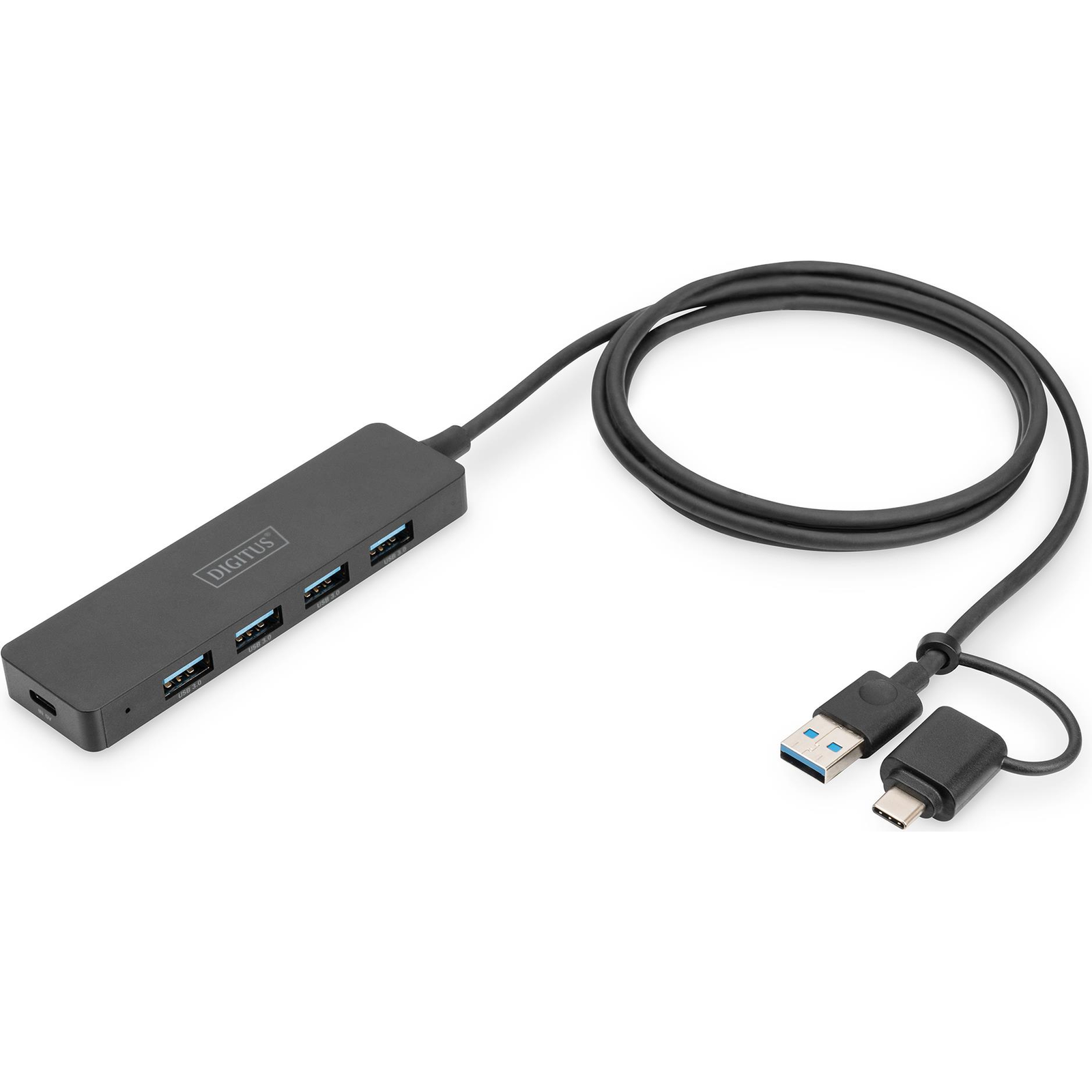 Digitus DA-70236 4-port USB 3.0 Hub with USB-C Connector Black