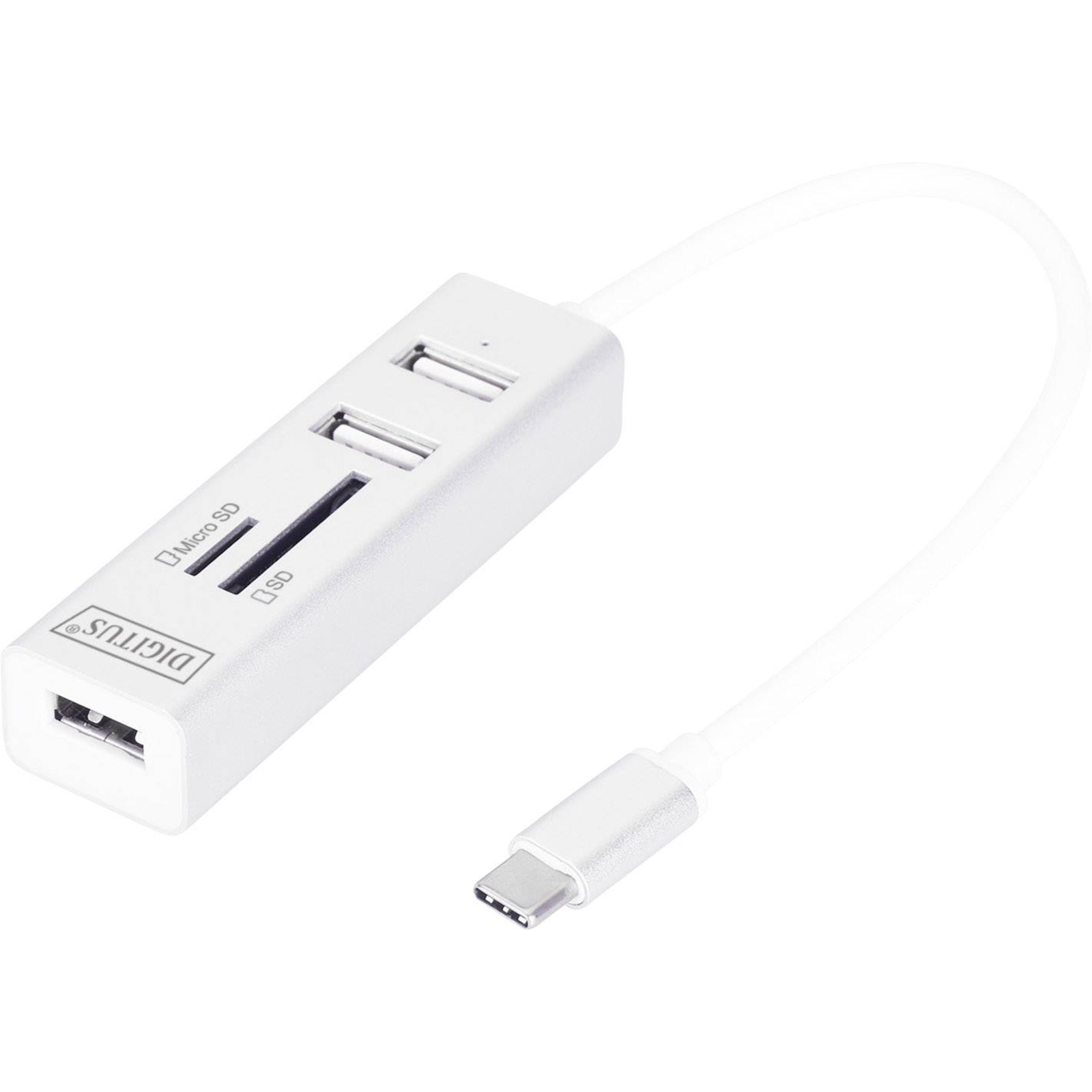 Digitus USB-C Hub 3-2.0 3xA2.0 1xReader In.cable White