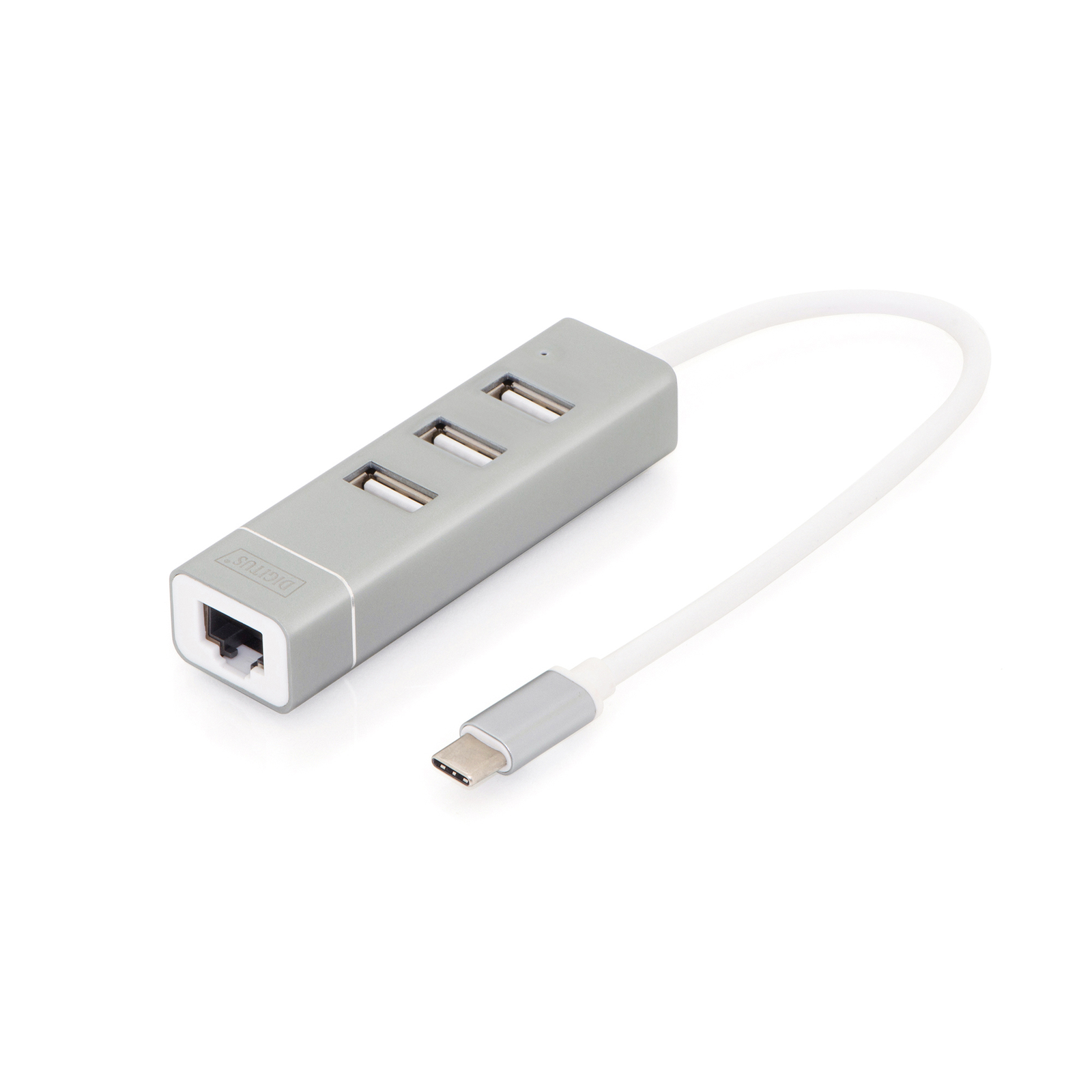 Digitus USB-C Hub 3-2.0 3xA2.0 Integrated Cable White