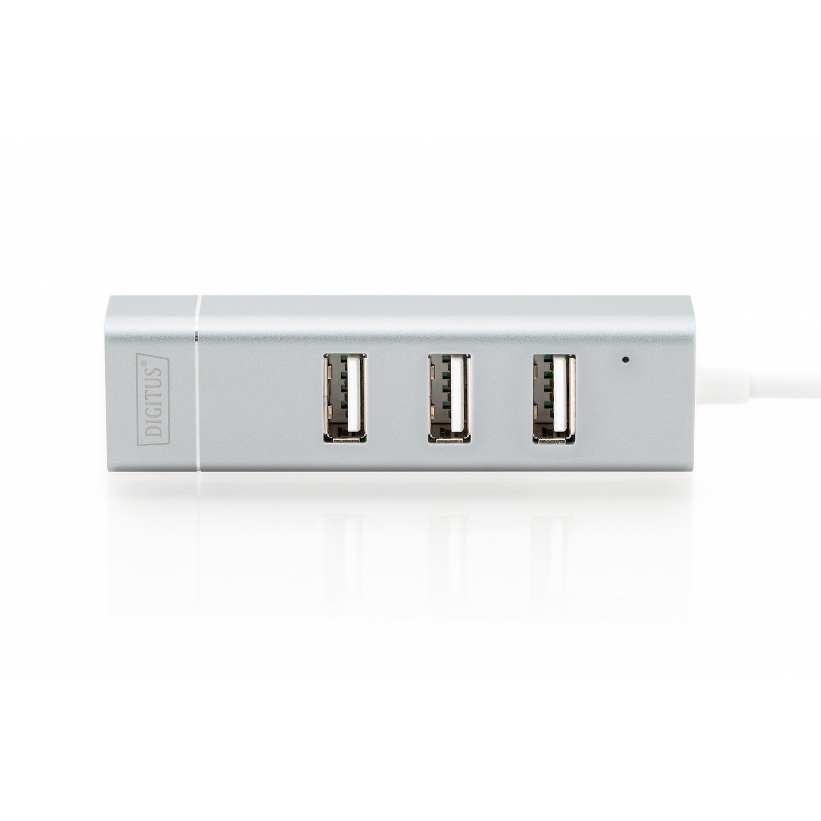 Digitus USB-C Hub 3-2.0 3xA2.0 Integrated Cable White