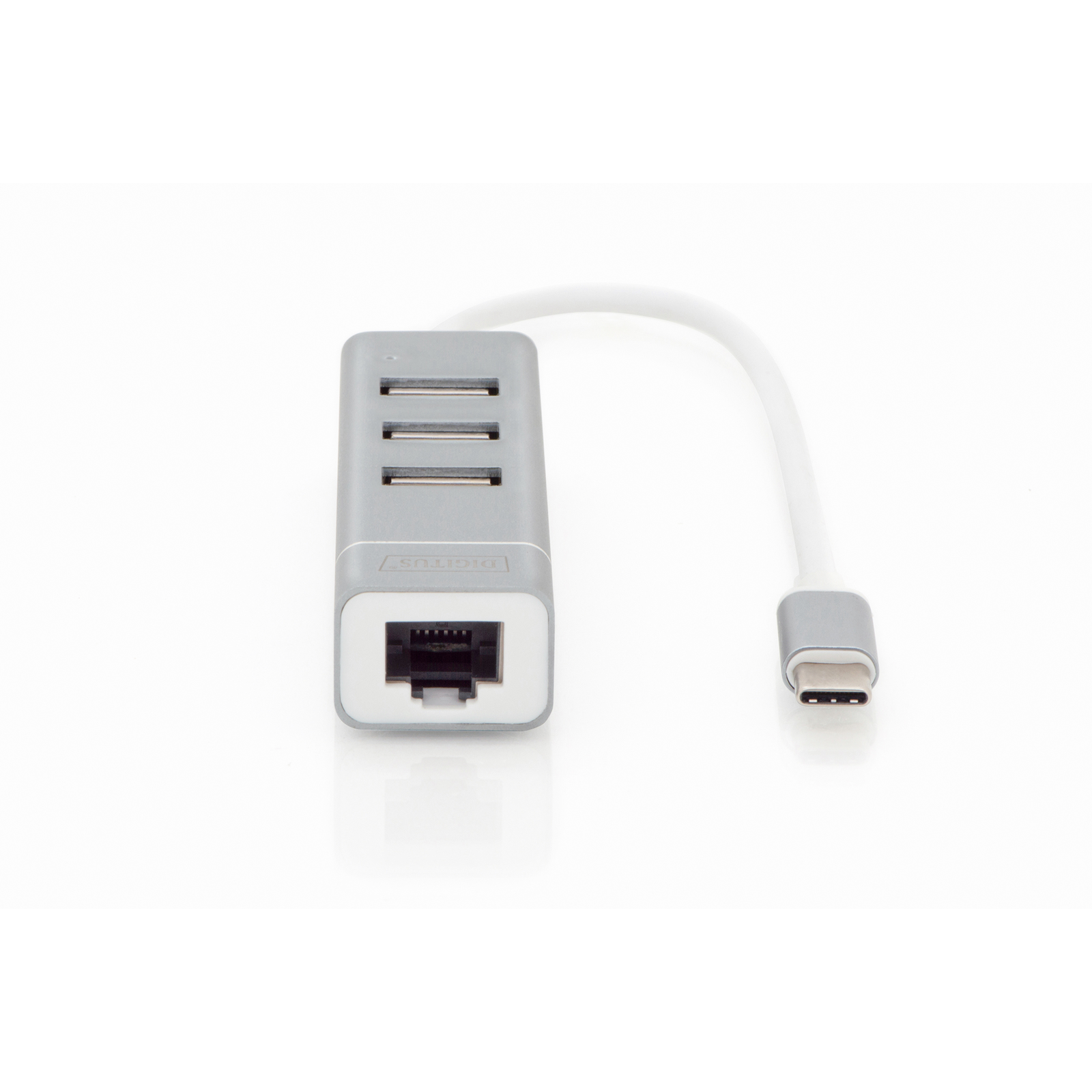 Digitus USB-C Hub 3-2.0 3xA2.0 Integrated Cable White
