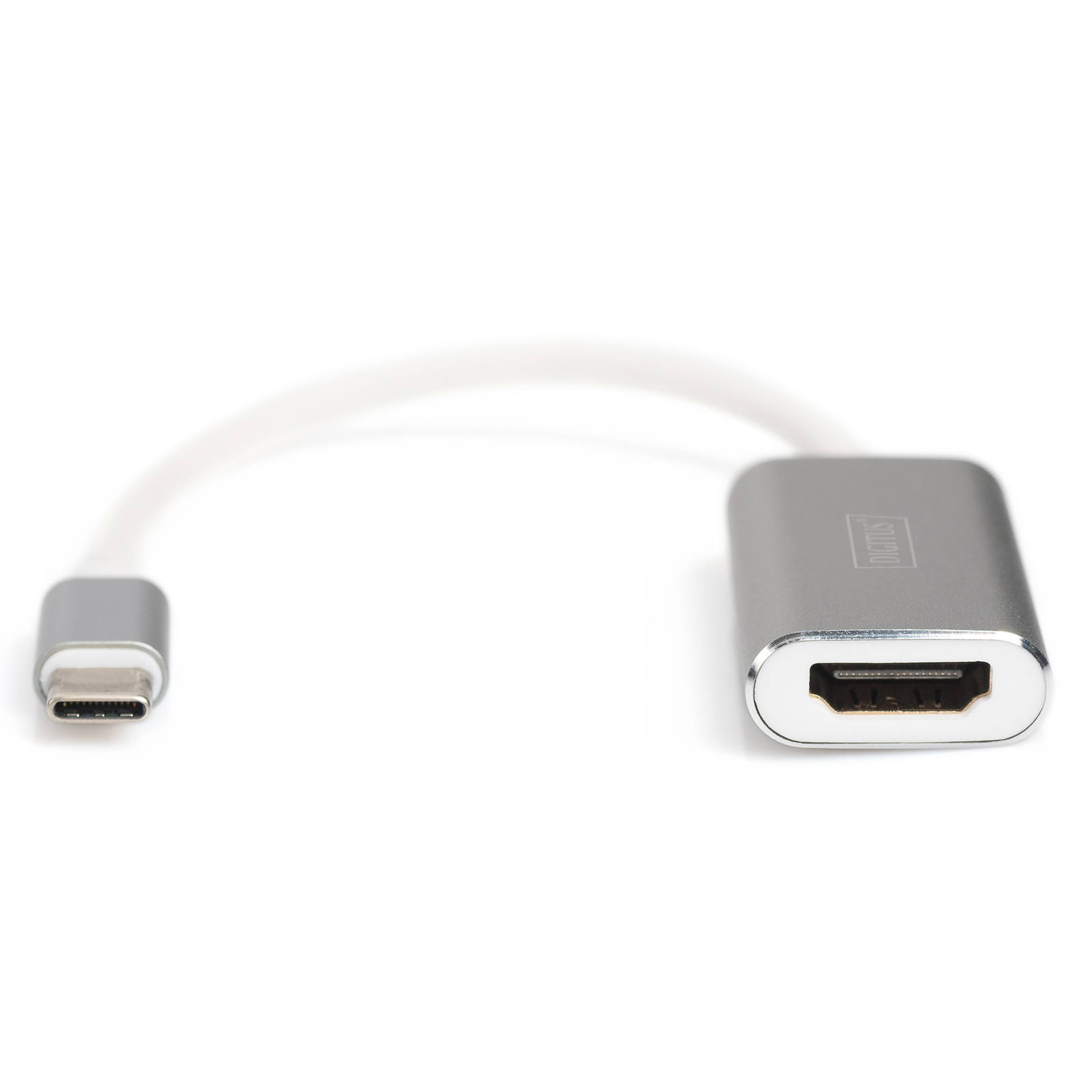 Digitus USB Adapter USB-C Plug And Gt HDMI 4K Socket White Silver 20cm