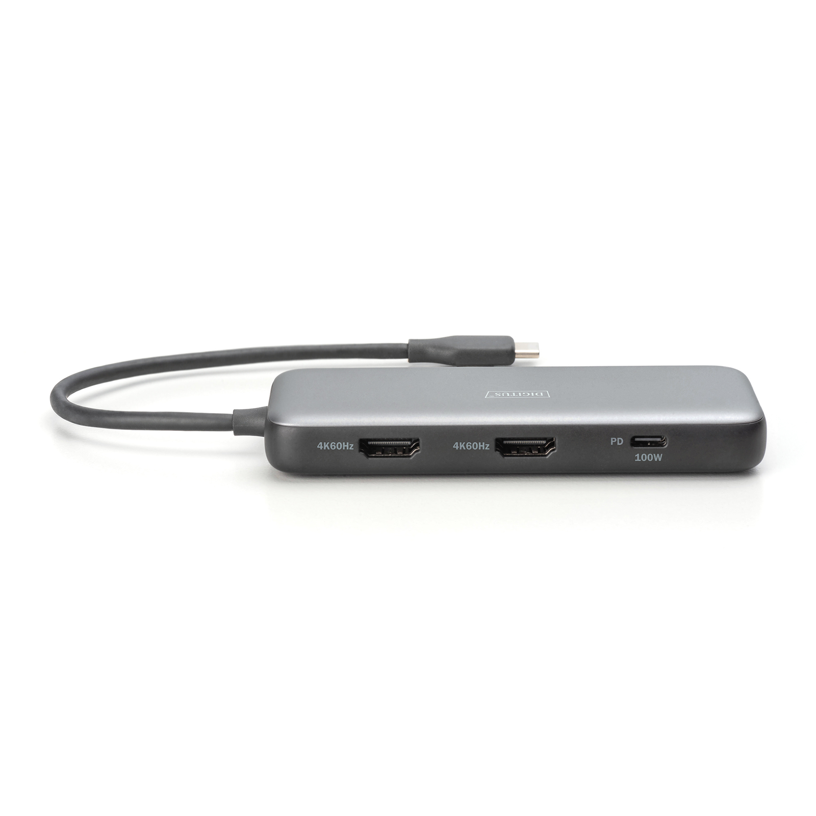 DIGITUS Docking USB-C-HDMI,USB3.0,RJ45,SD,MicroSD,CPD Alu S