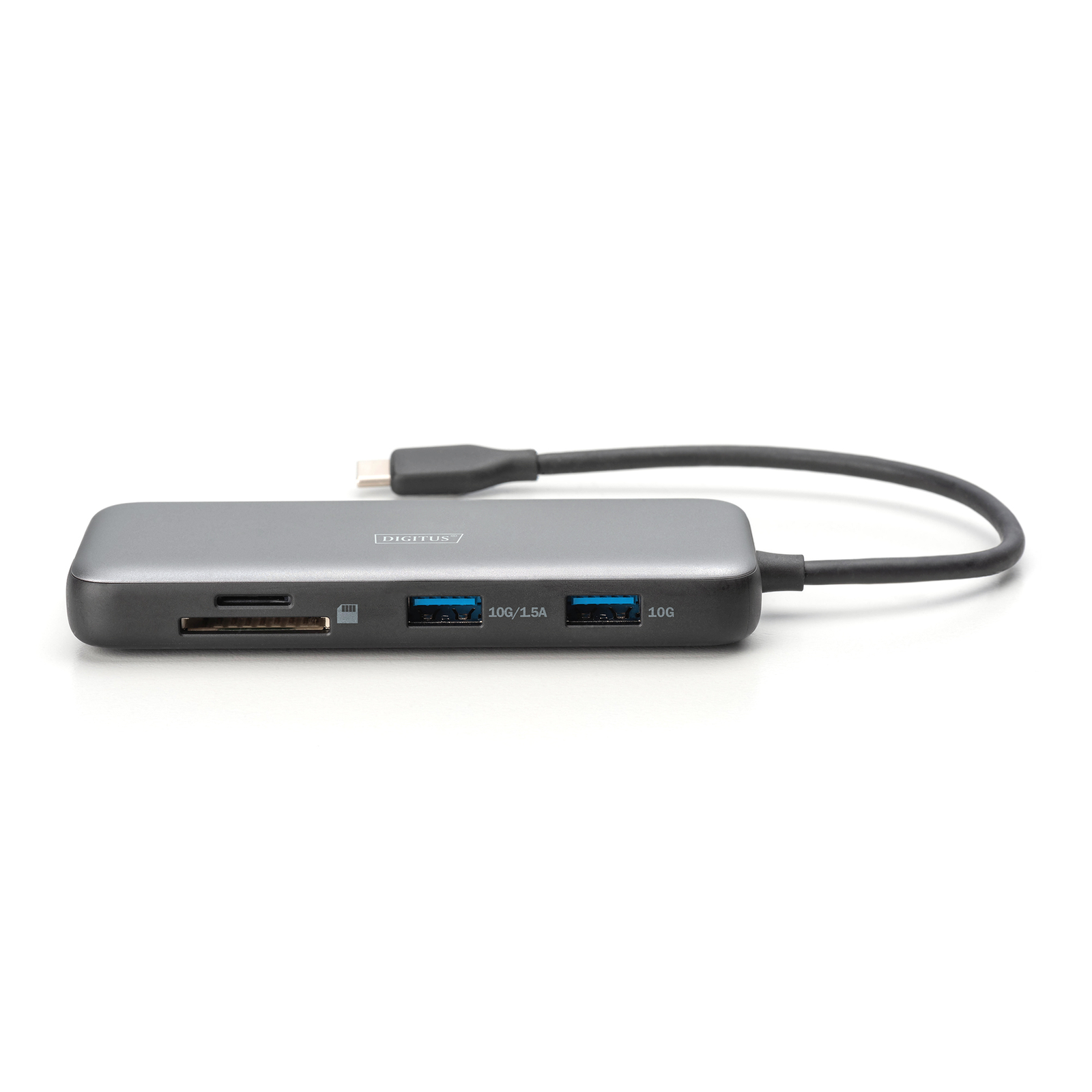 DIGITUS Docking USB-C-HDMI,USB3.0,RJ45,SD,MicroSD,CPD Alu S